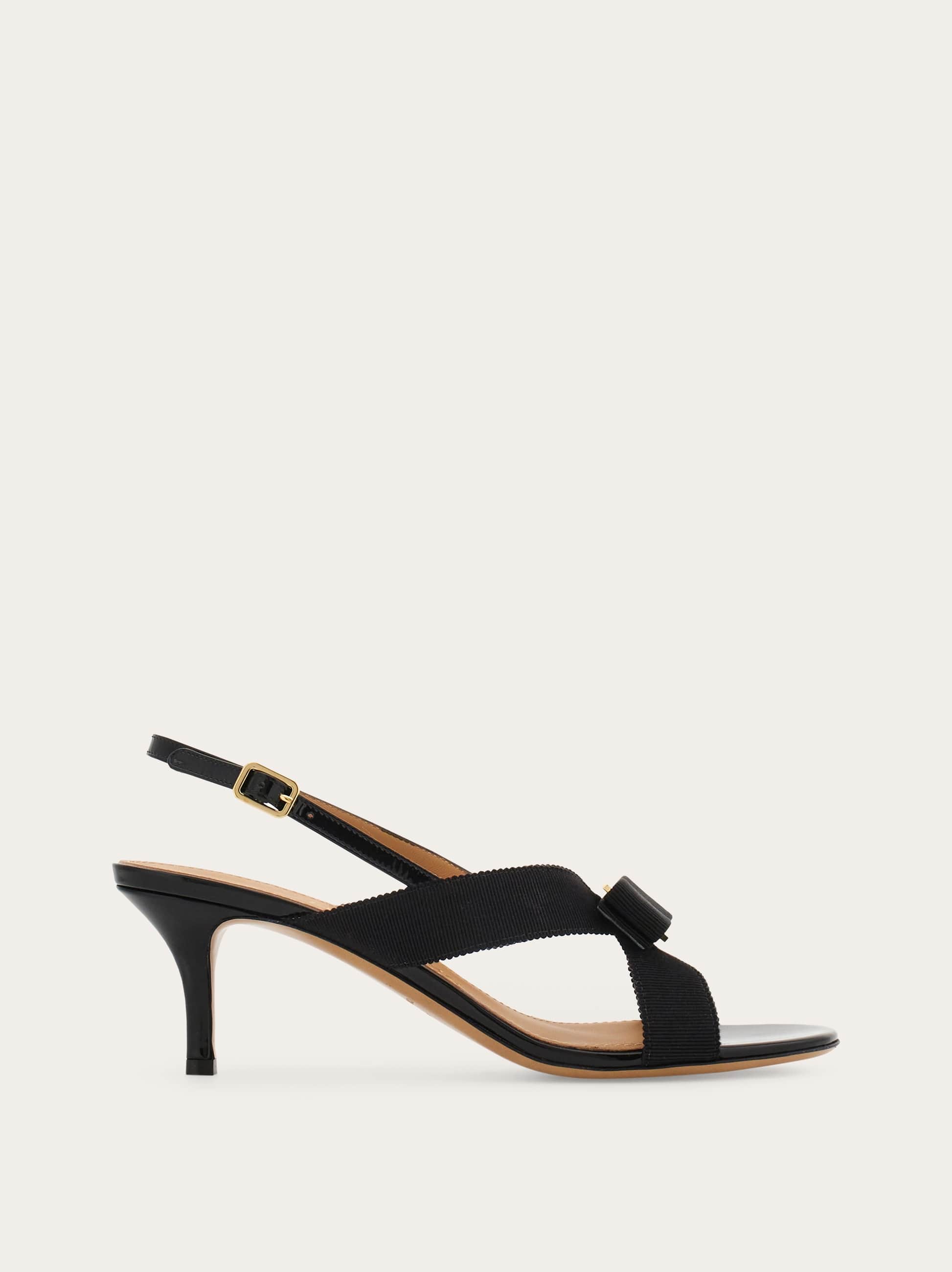 Ferragamo 50mm Bow-detail Heeled Sandals In Black