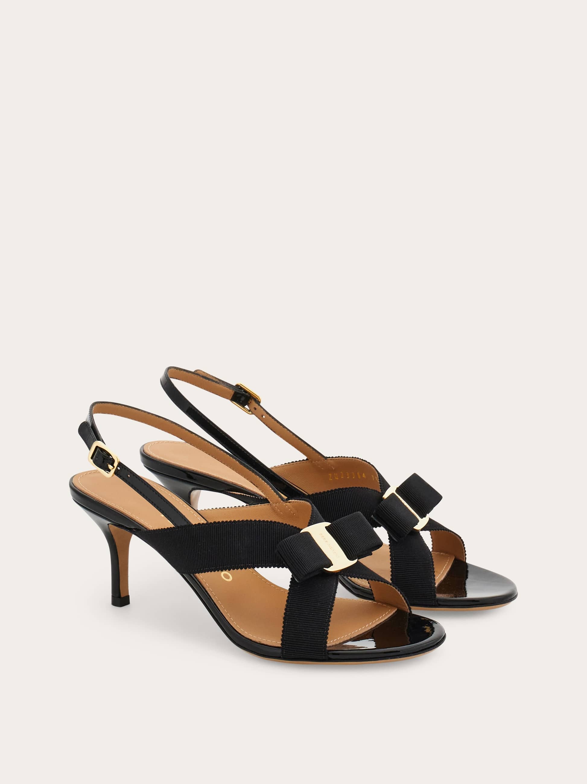 Ferragamo 50mm Bow-detail Heeled Sandals In Black