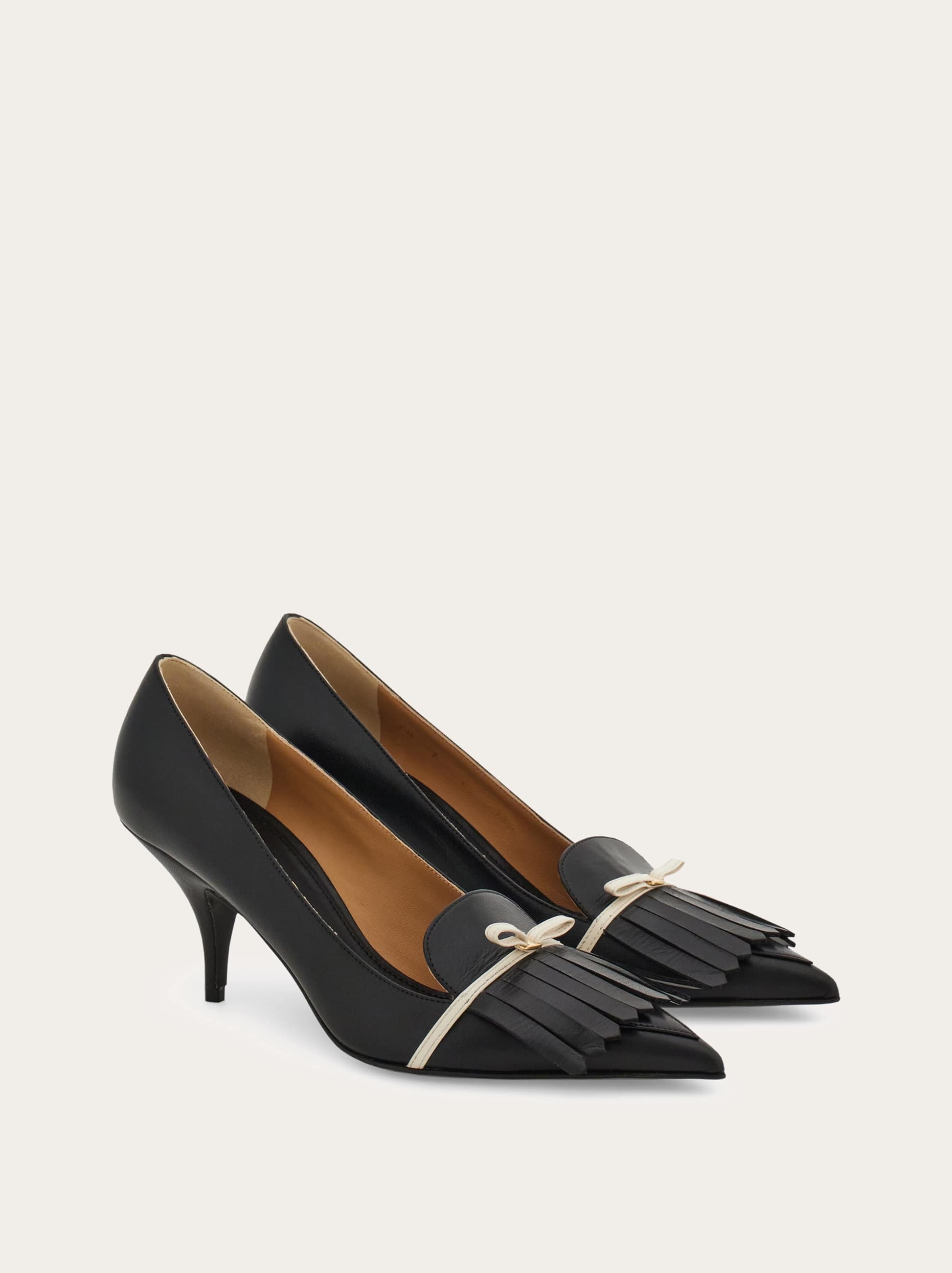 Ferragamo Pump With Mini Bow Detail In Multi