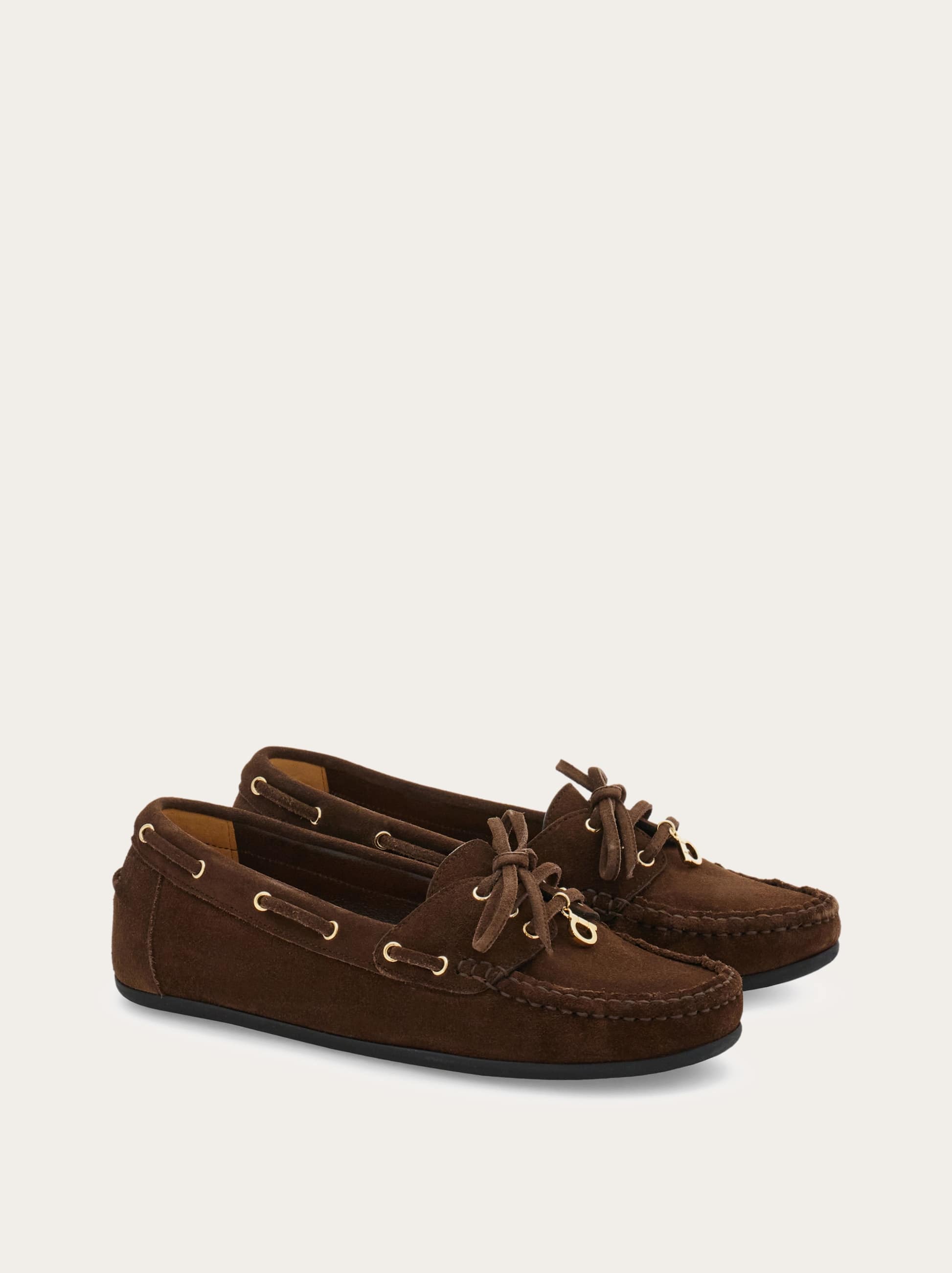  Ferragamo Damen Bootsschuh Braun Größe 35.5 