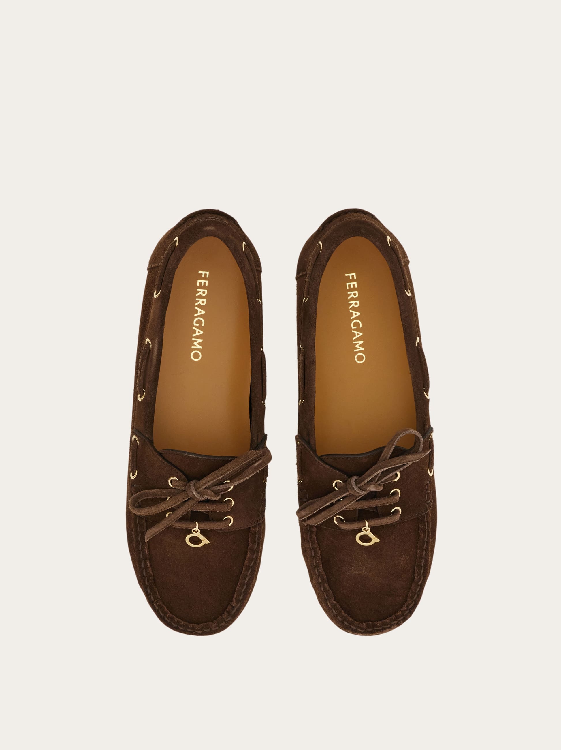  Ferragamo Damen Bootsschuh Braun Größe 35.5 