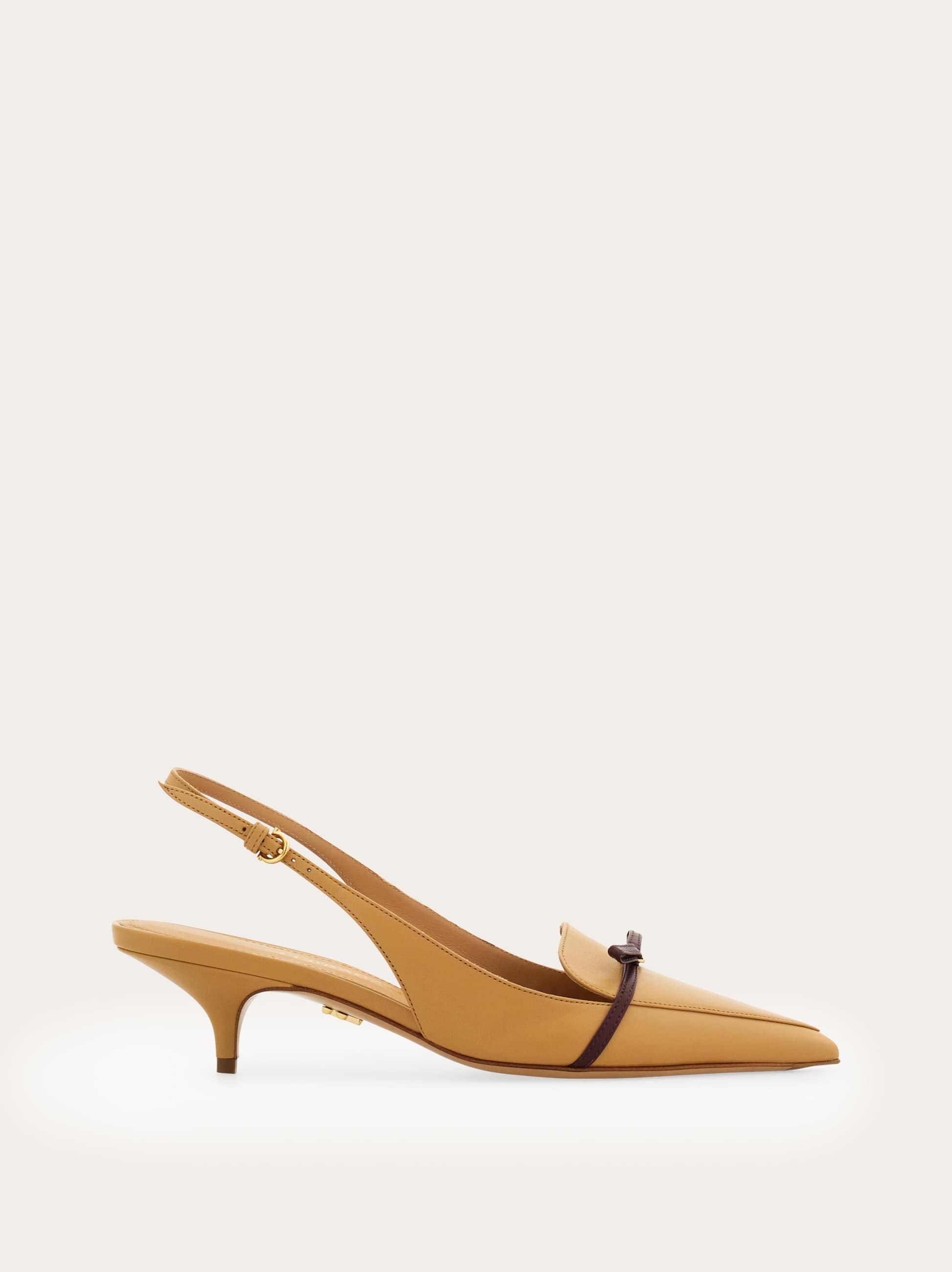 Ferragamo Slingback With Bow Mini Bow Detail In Multi