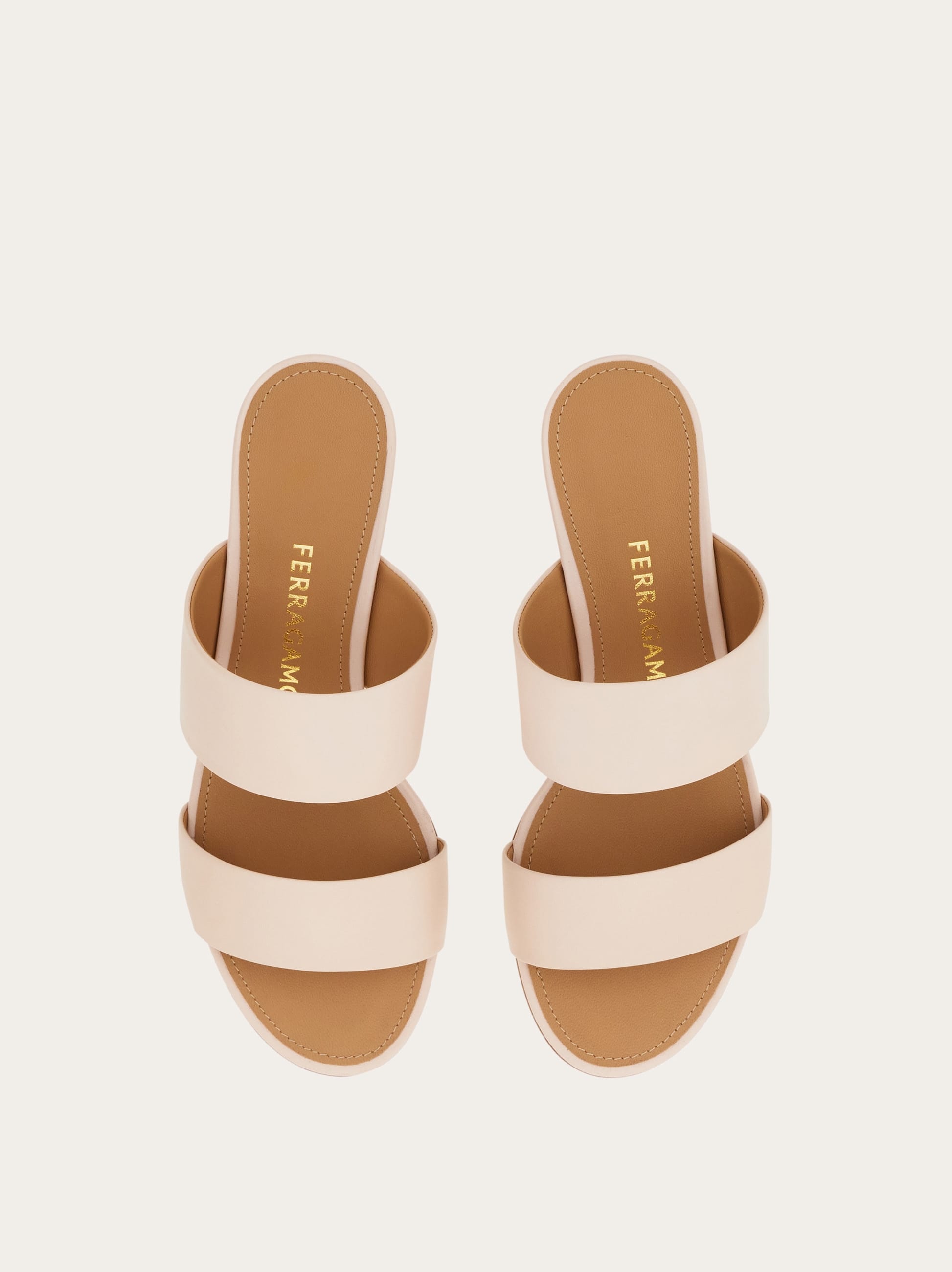  Ferragamo Damen Slide Mit Plastischem Absatz Rosa Größe 35.5 