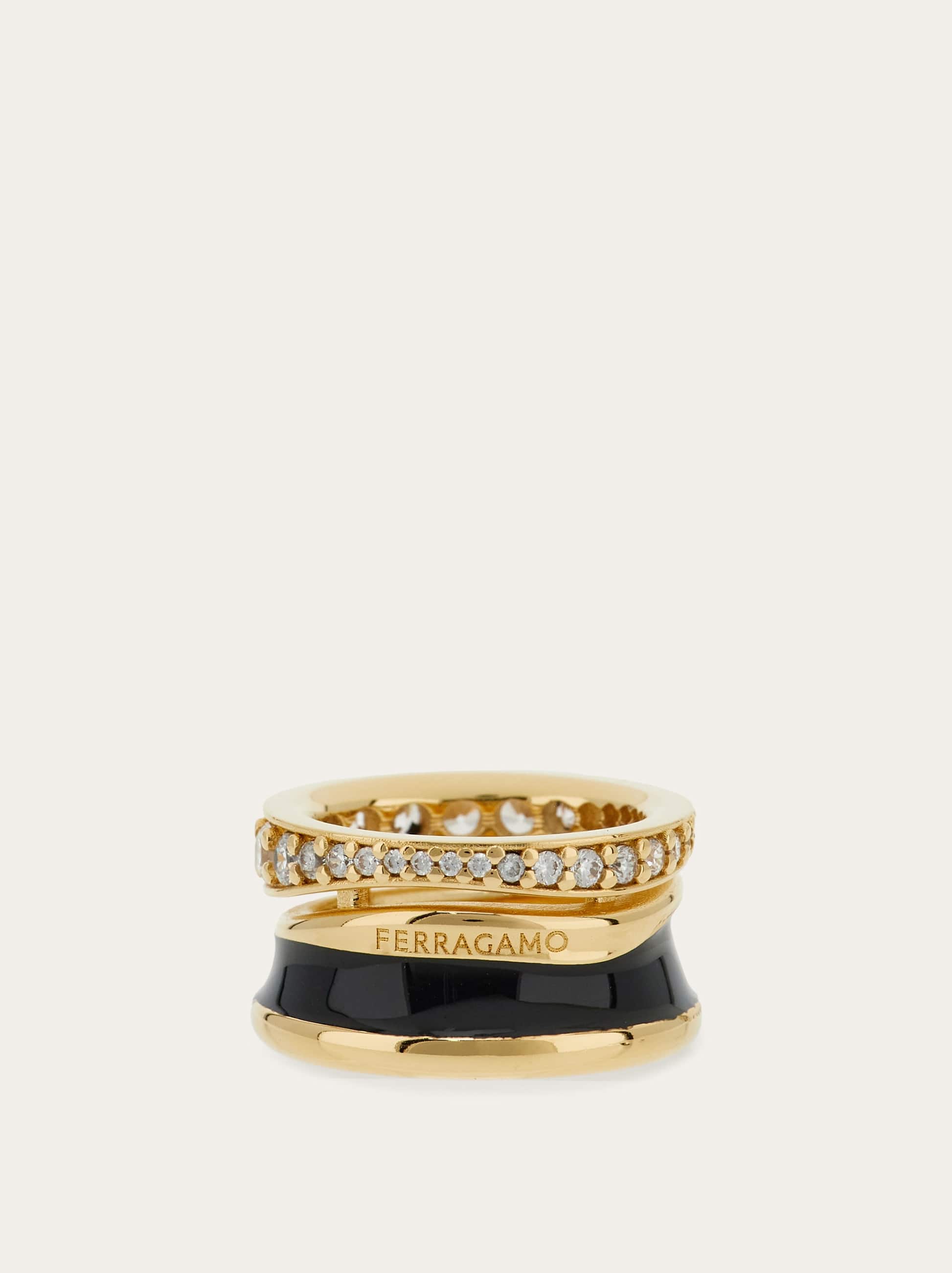 Ferragamo Band Ring - Size 54 In Gold