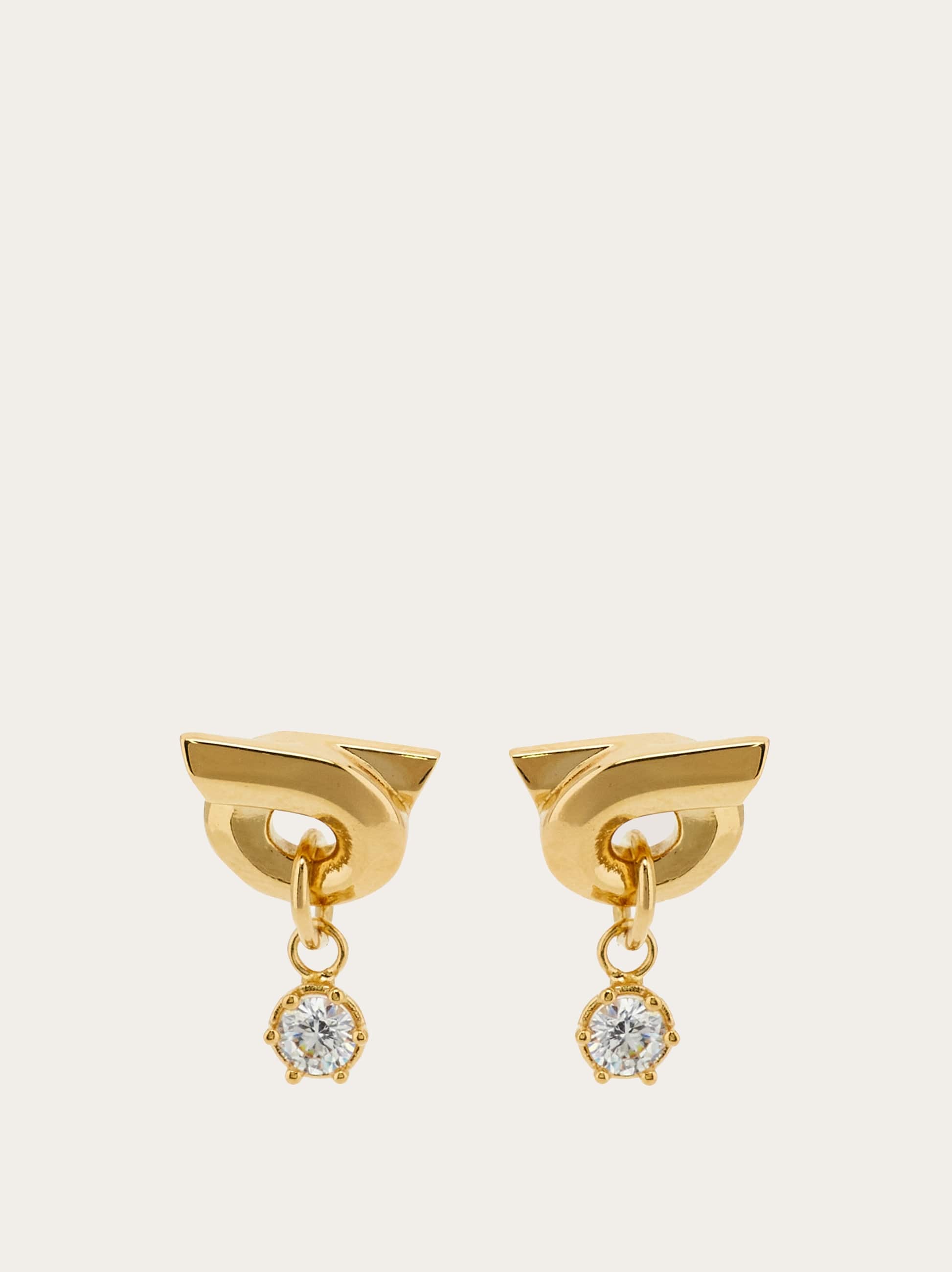 Ferragamo Women Gancini earrings with pendant Gold