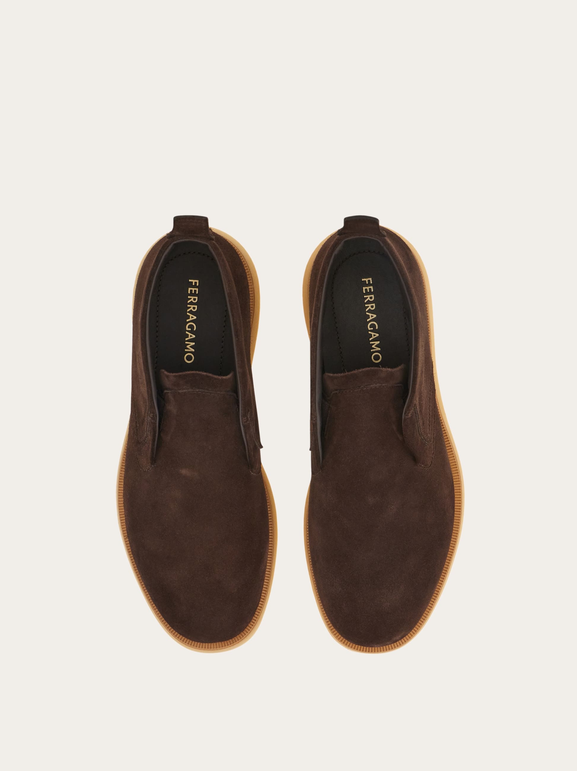  Ferragamo Herren Slip-on Desert-boot Braun Größe 40.5 