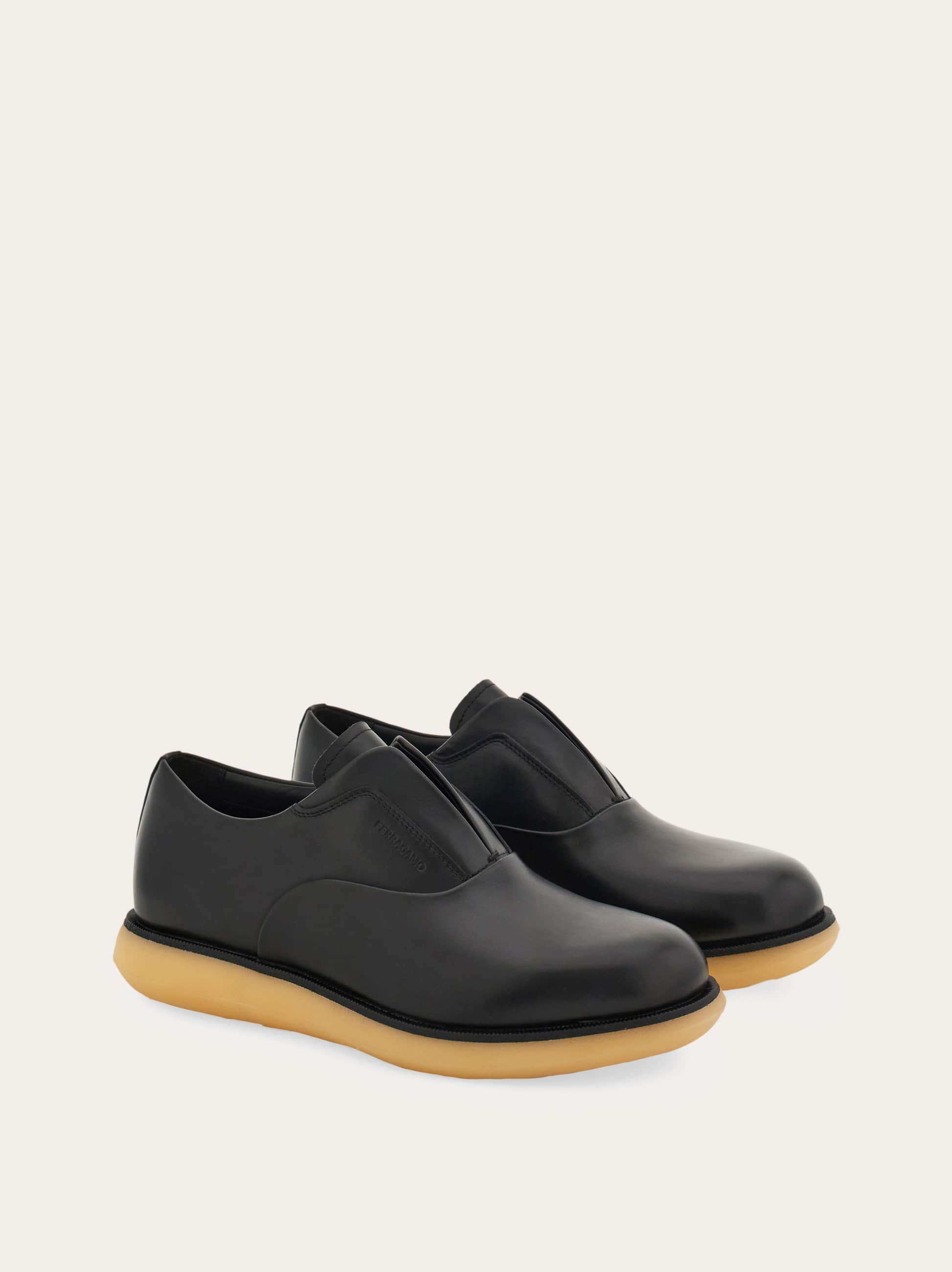  Ferragamo Herren Slip-on-schnürschuh Schwarz Größe 40.5 