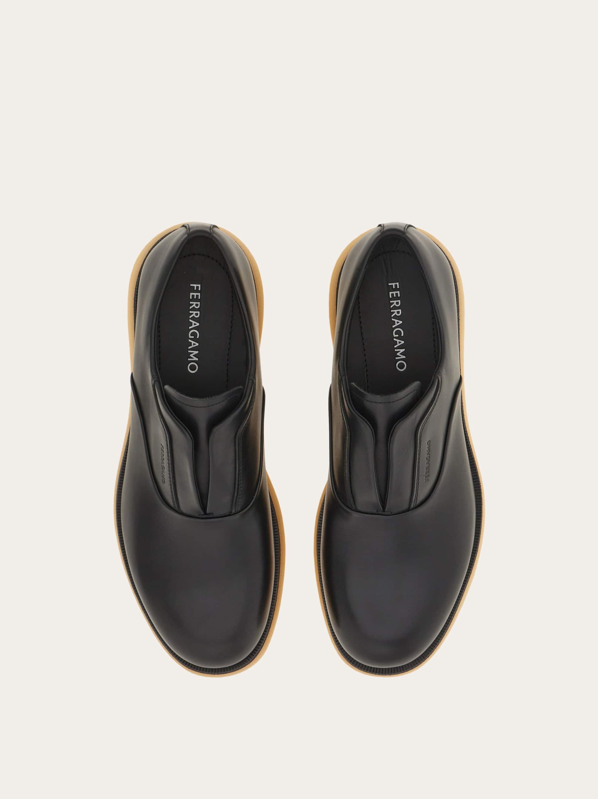  Ferragamo Herren Slip-on-schnürschuh Schwarz Größe 40.5 