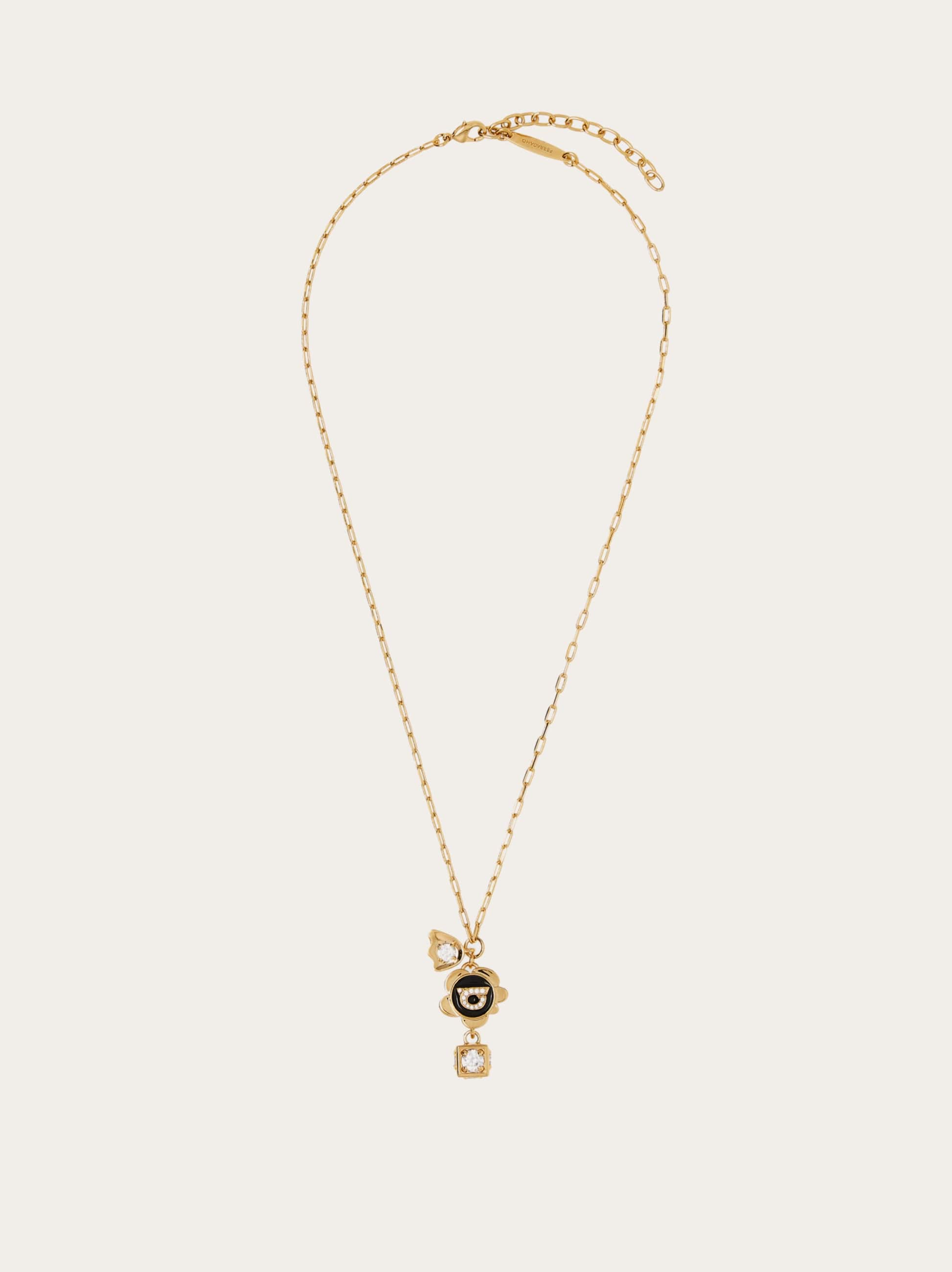 Ferragamo Donna Collana Charm Gancini Oro