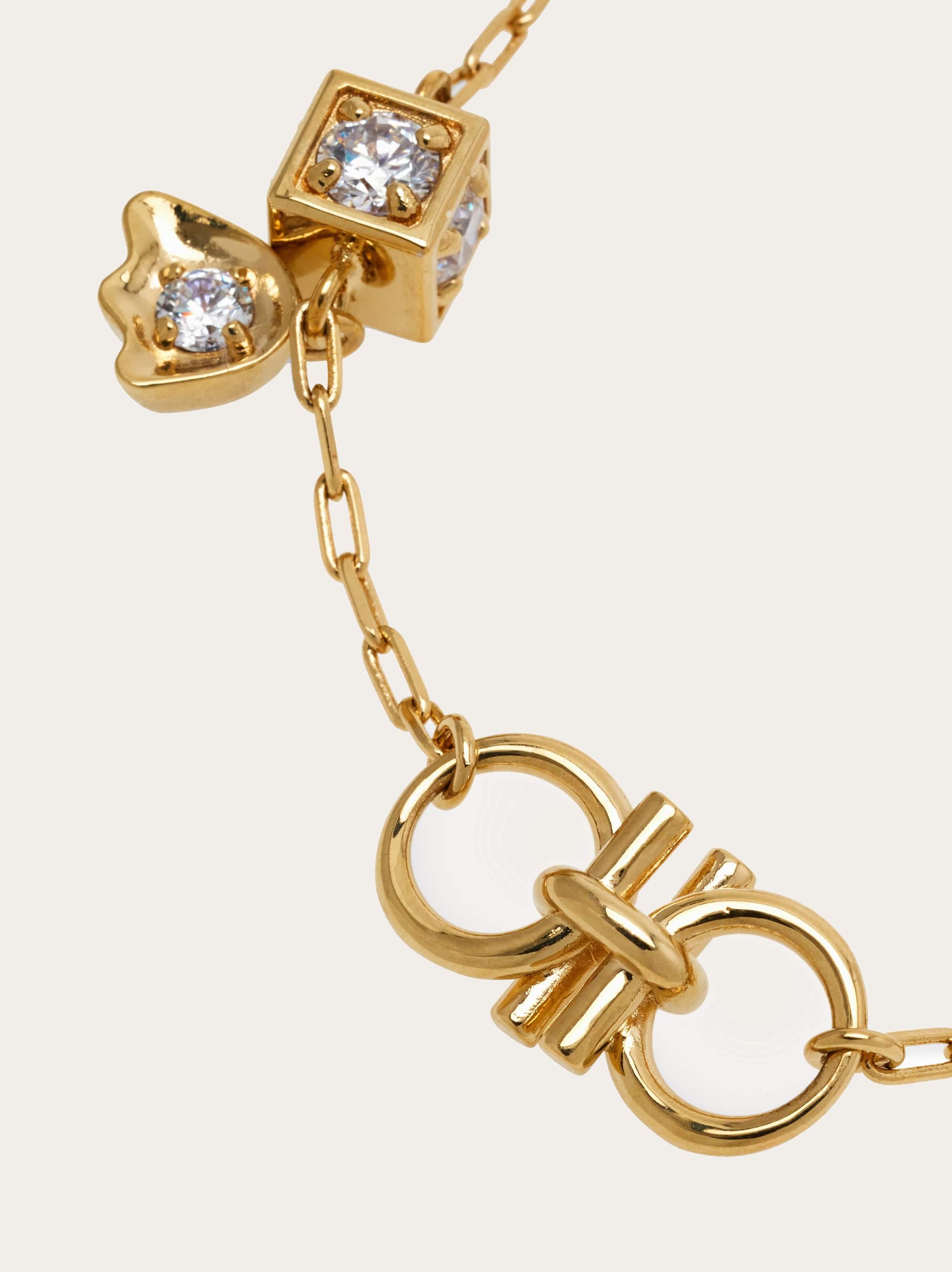 Ferragamo Gancini Charm Bracelet In Gold
