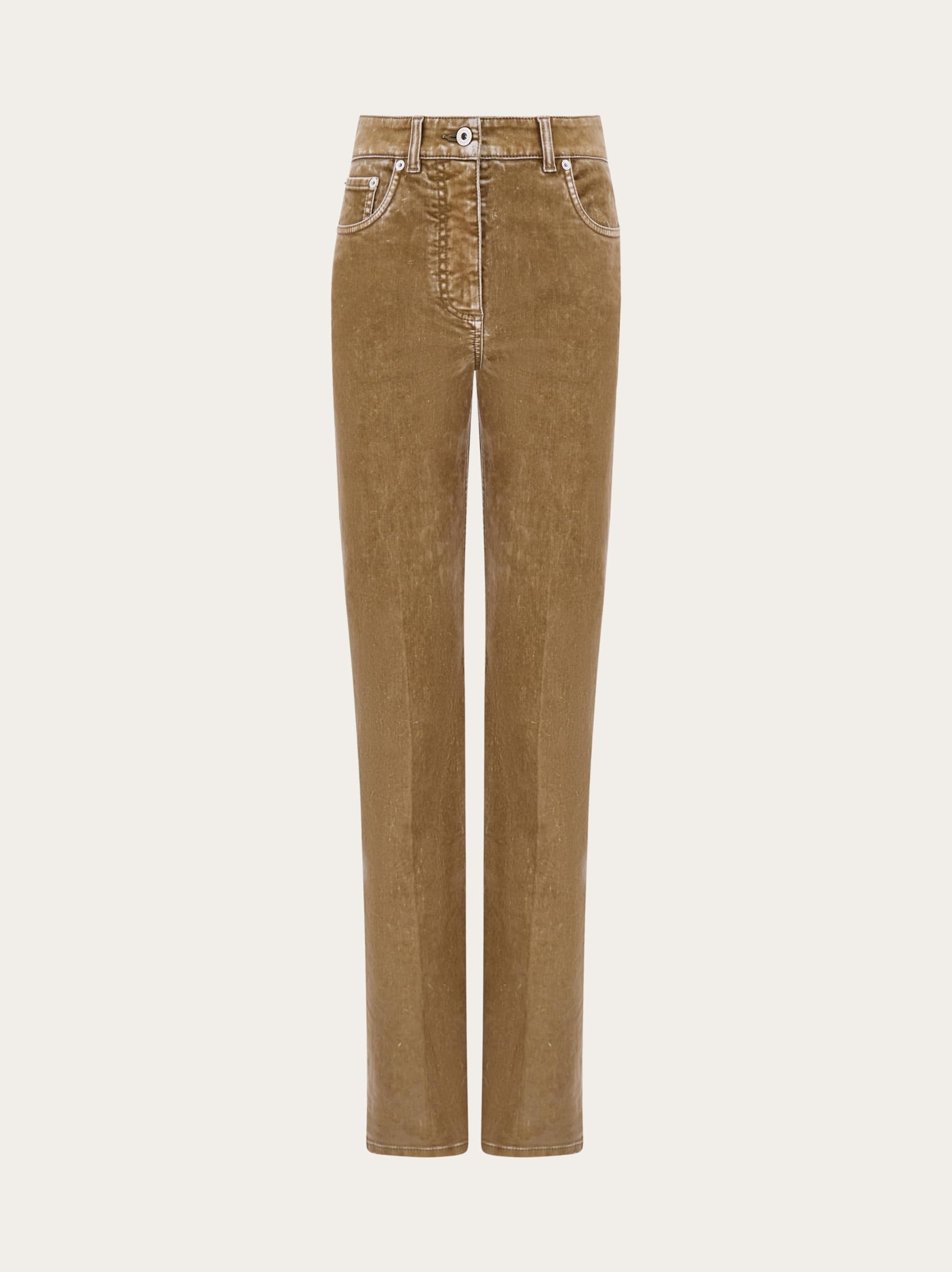 Ferragamo Donna Pantalone 5 tasche Beige