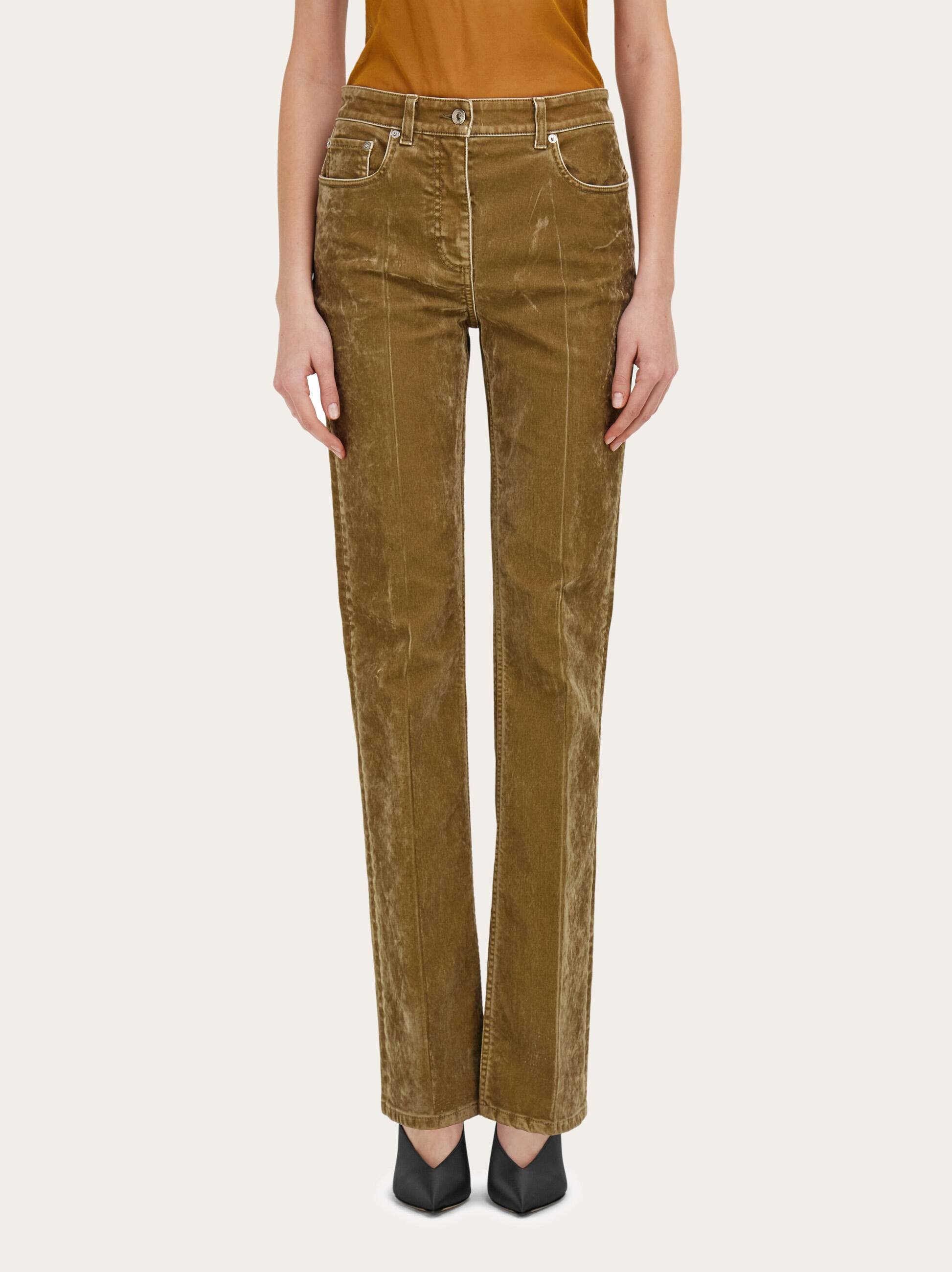  Ferragamo Damen 5-pocket-hose Beige 