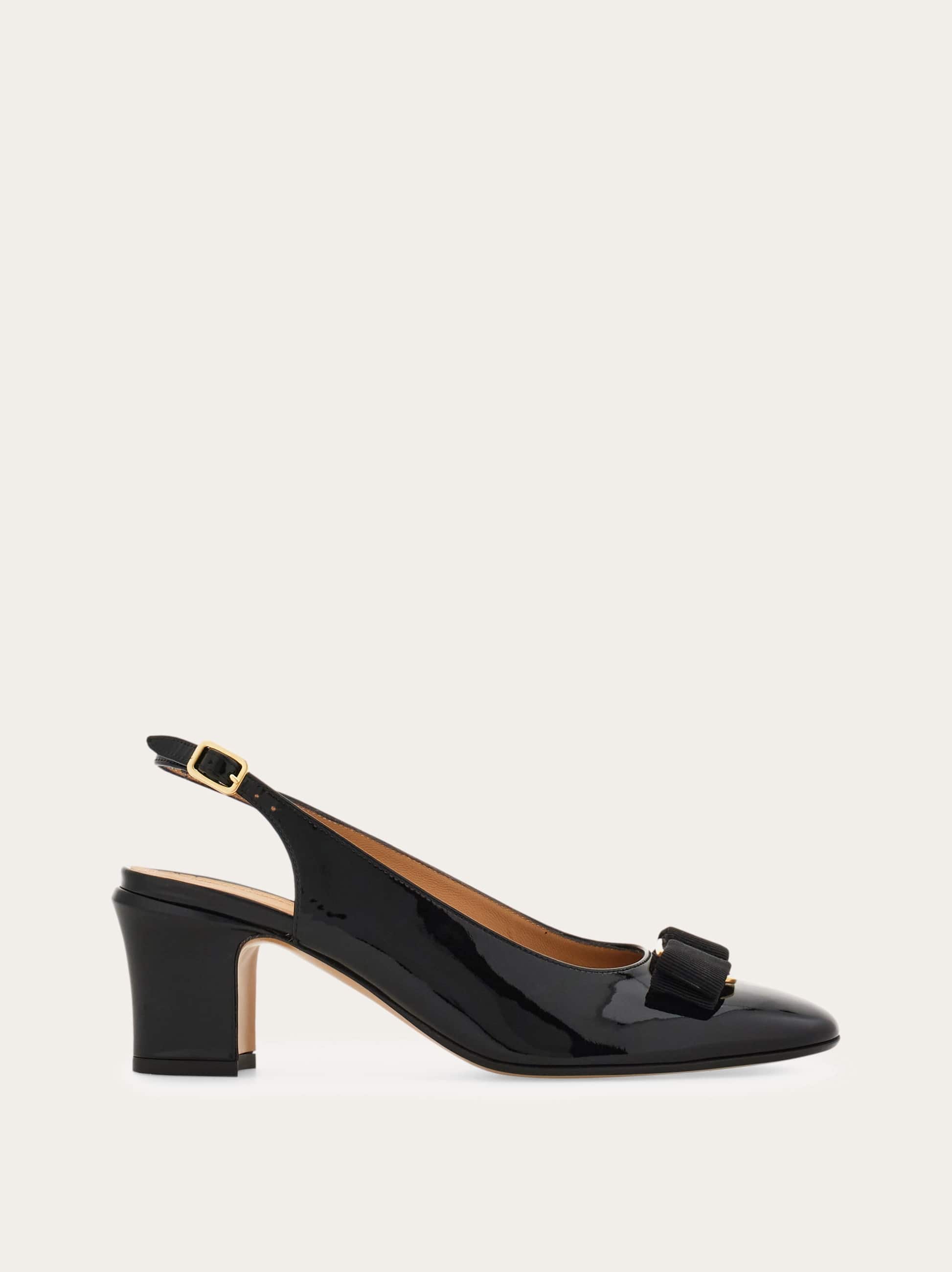 Ferragamo Donna Slingback fiocco Vara Nero Taglia 35.5