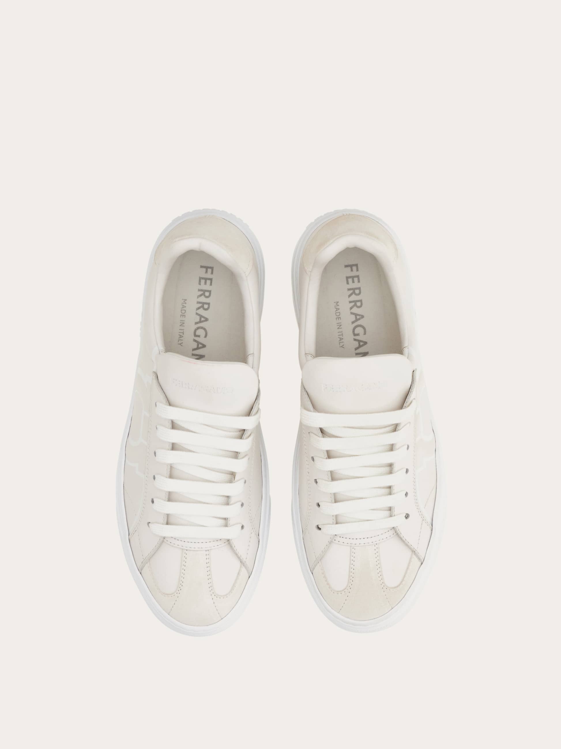  Ferragamo Herren Gancini Sneaker Weiß Größe 40 
