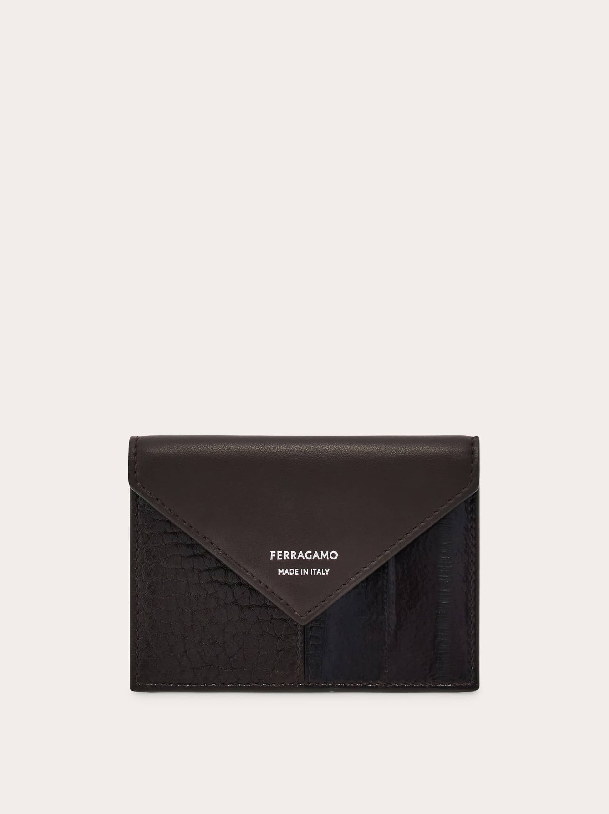 Ferragamo Uomo Porta carte di credito Marrone