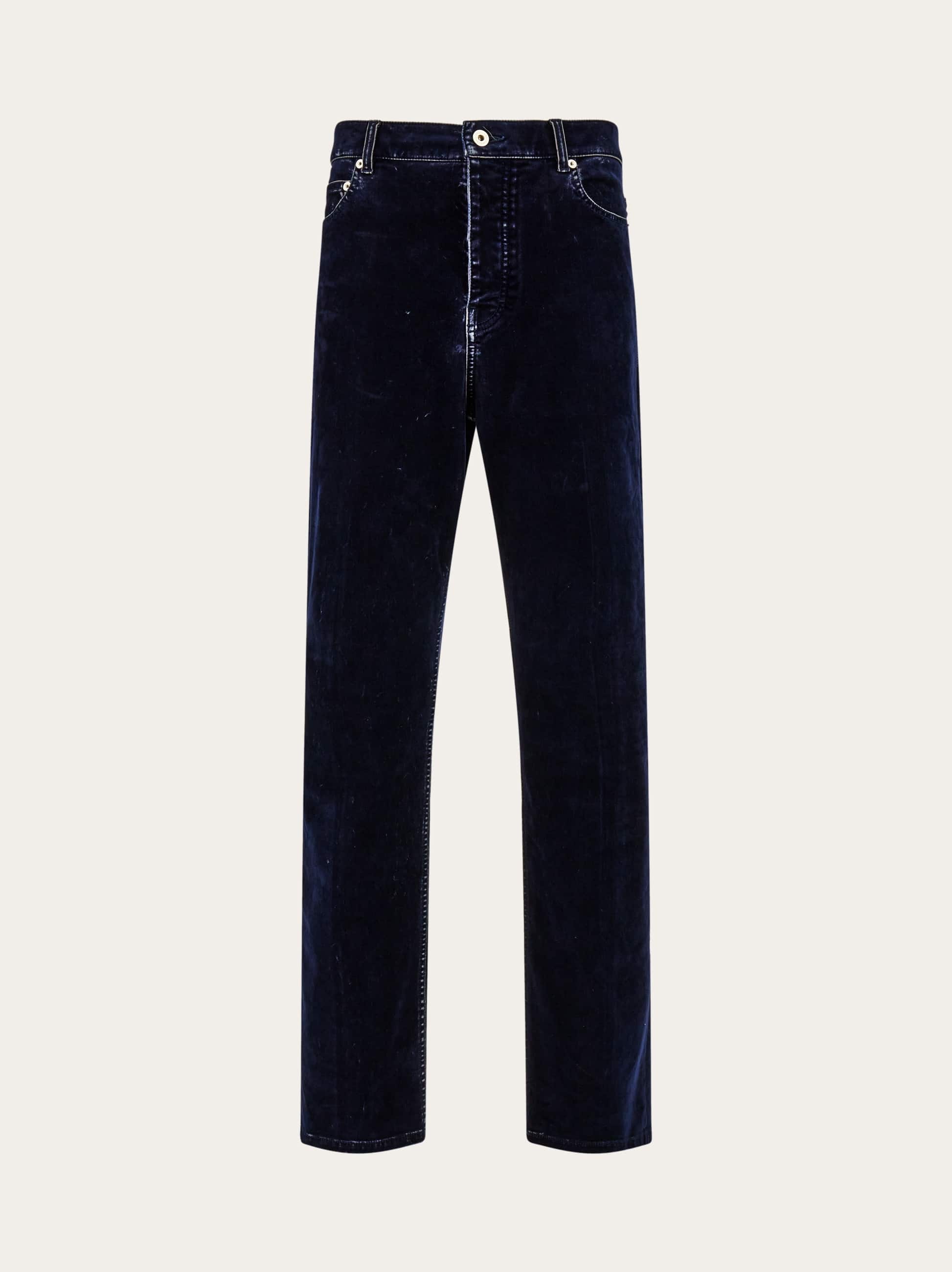 Ferragamo Uomo Pantalone 5 tasche Blu