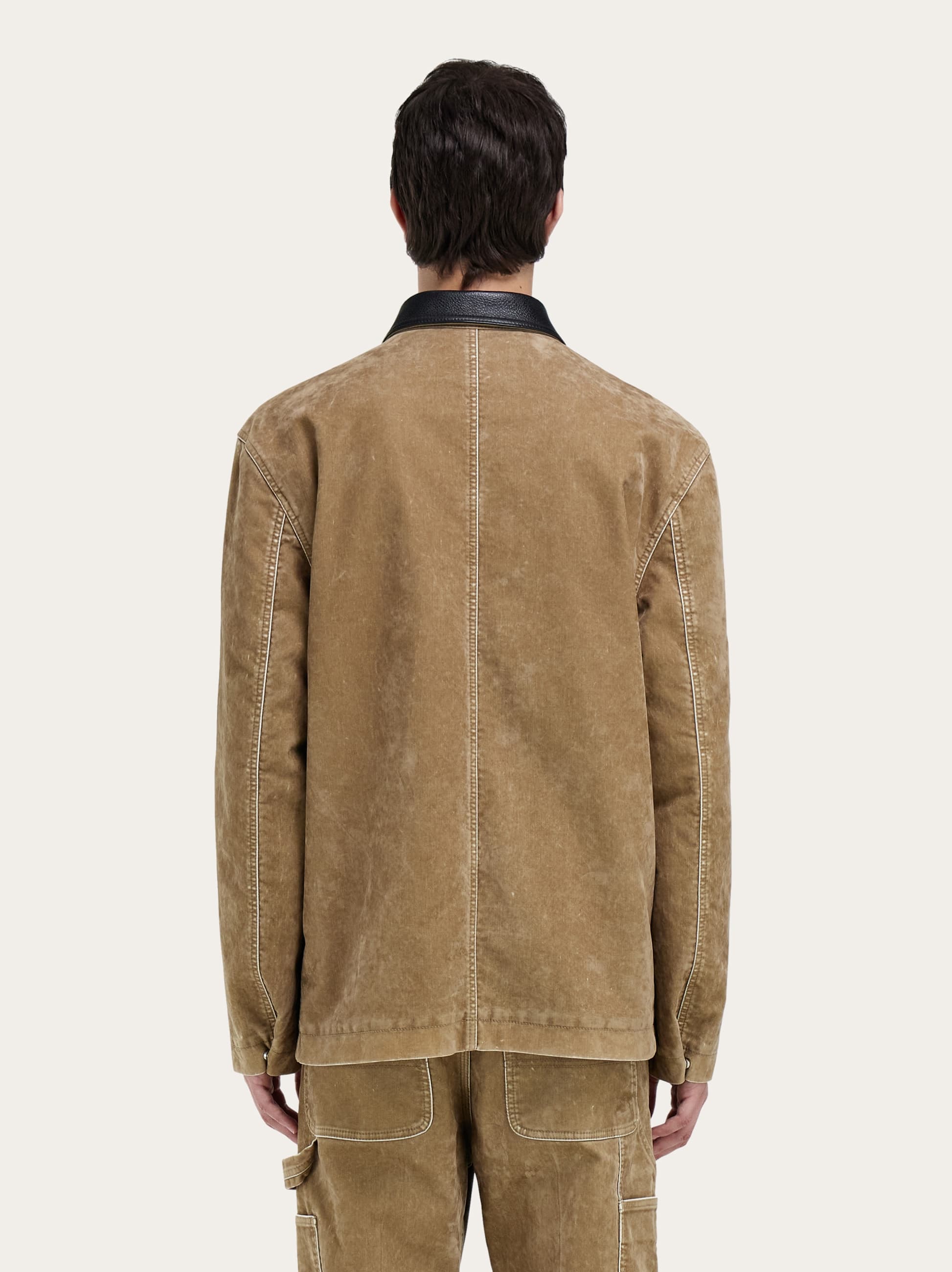  Ferragamo Herren Cargojacke Beige 