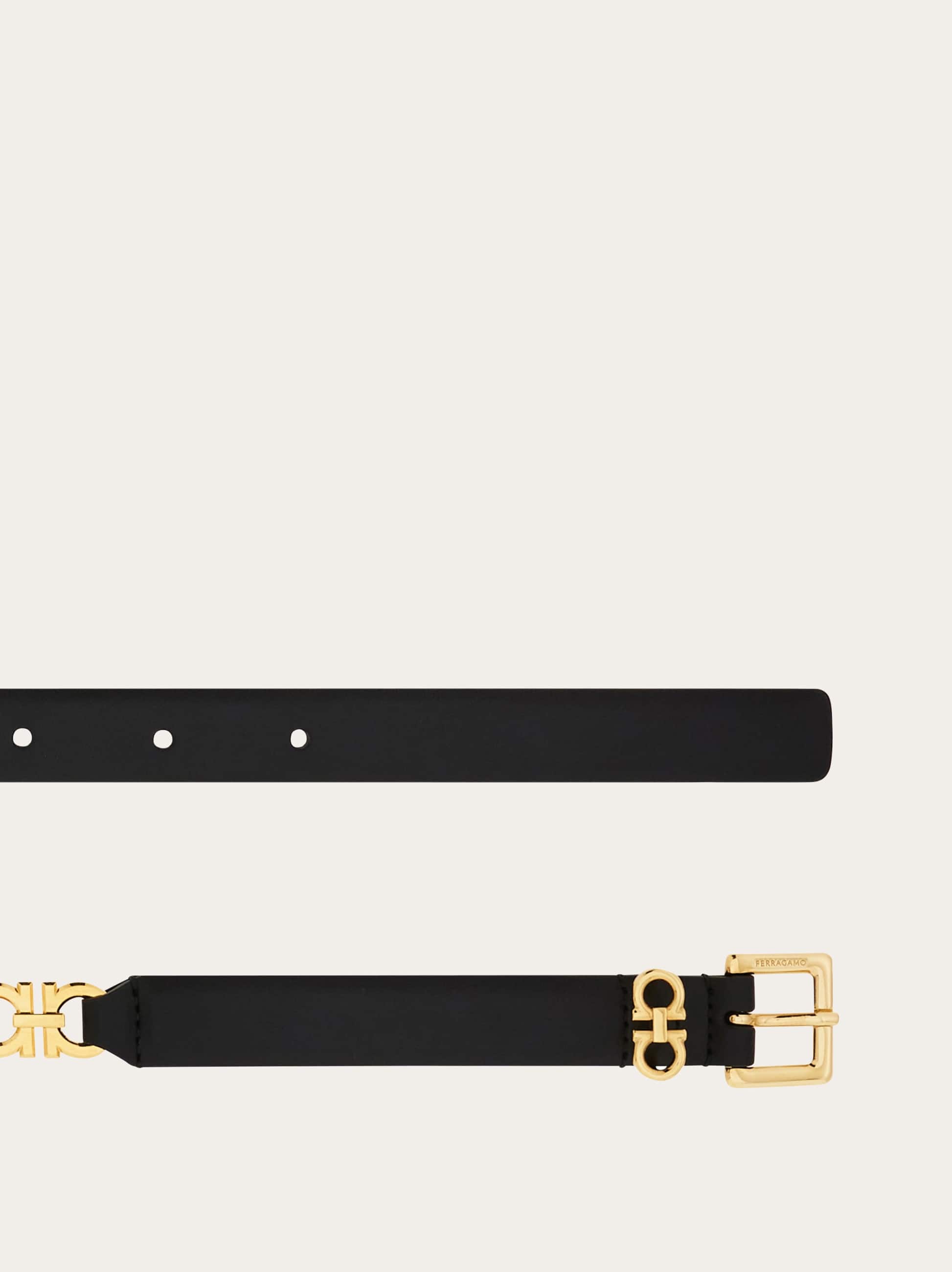 Ferragamo Gancini Belt With Chain In Gold