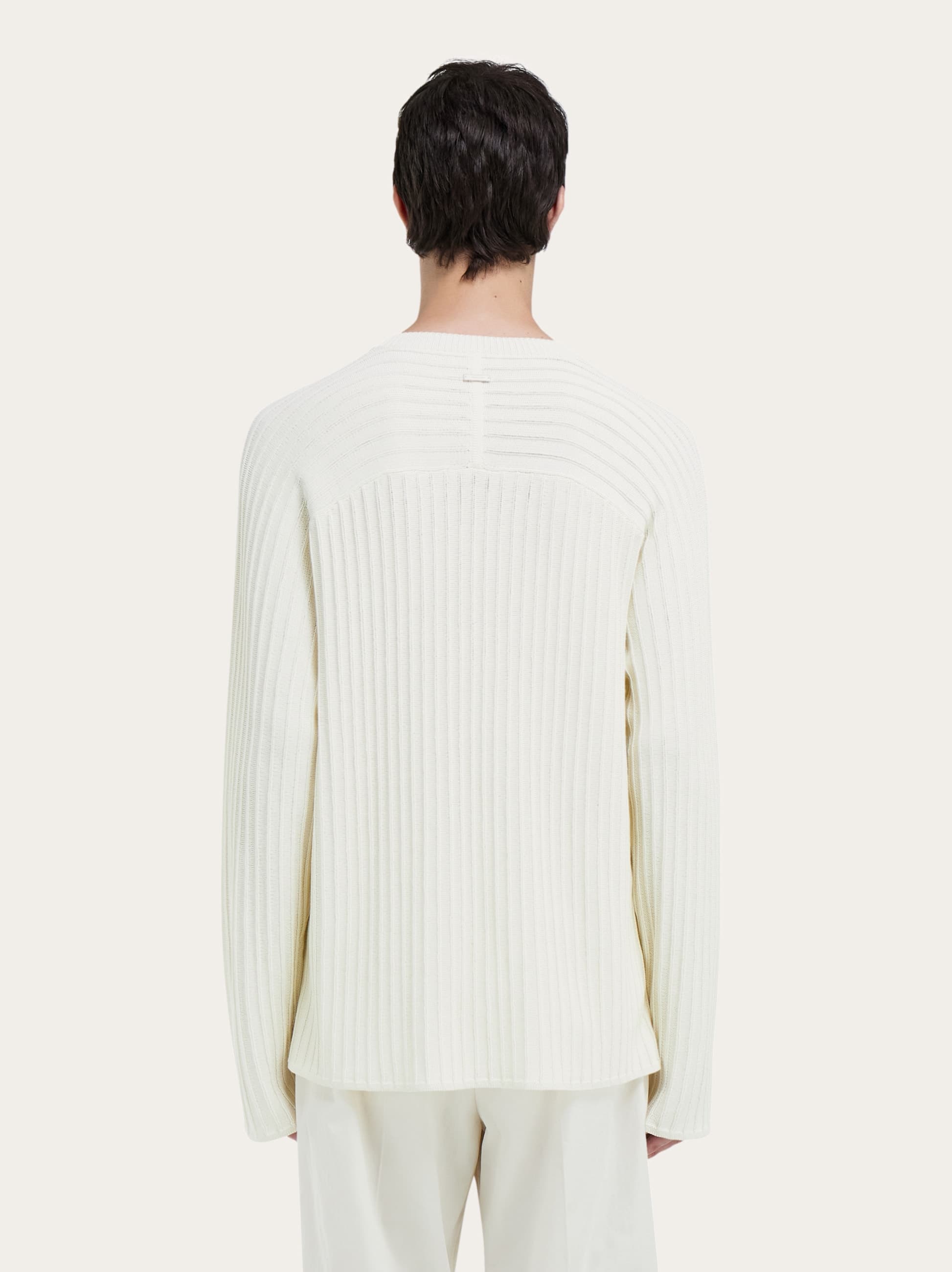 Ferragamo Herren Leichter Pulli Weiß 
