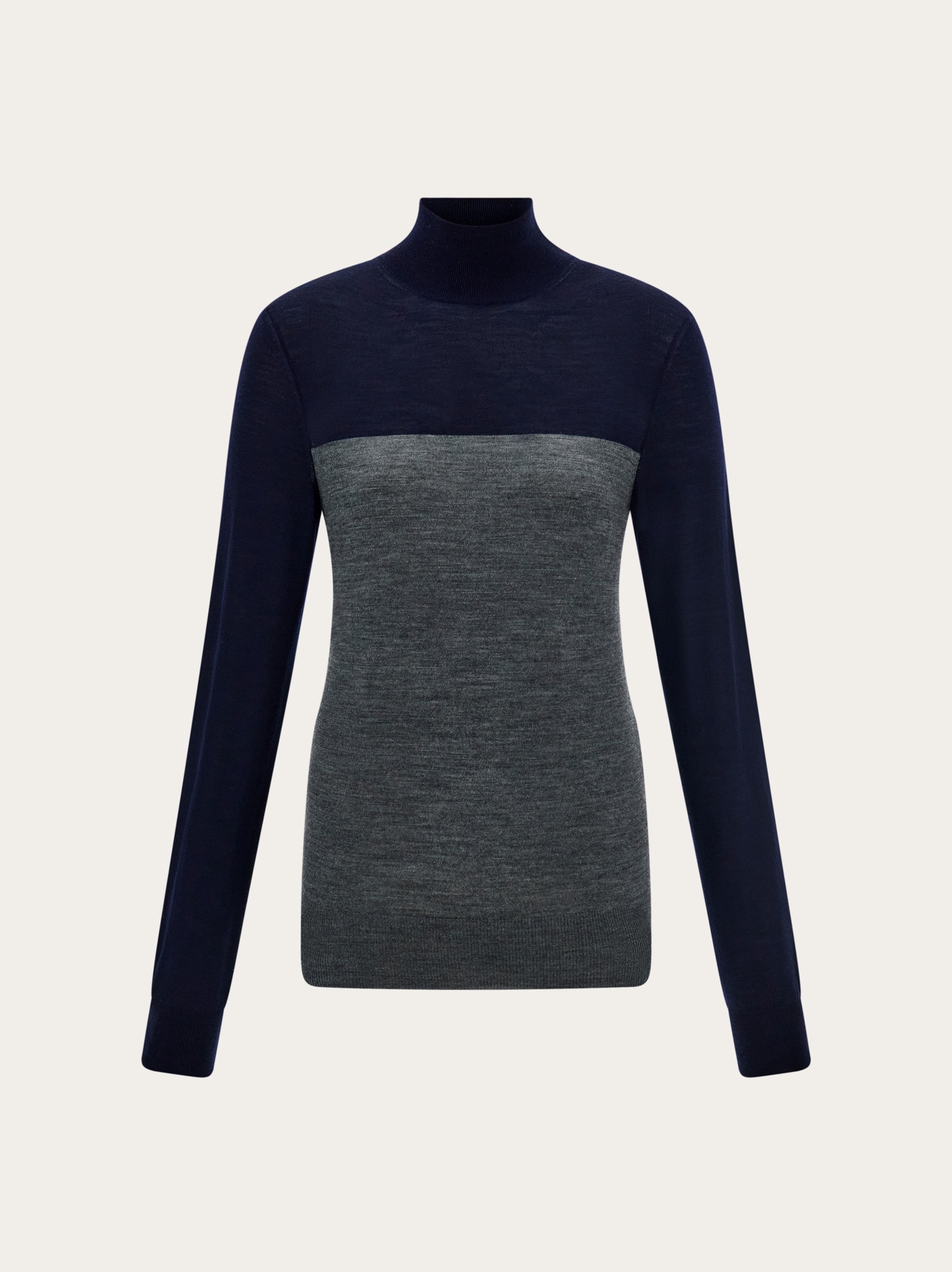 Ferragamo Donna Lupetto bicolore Nero