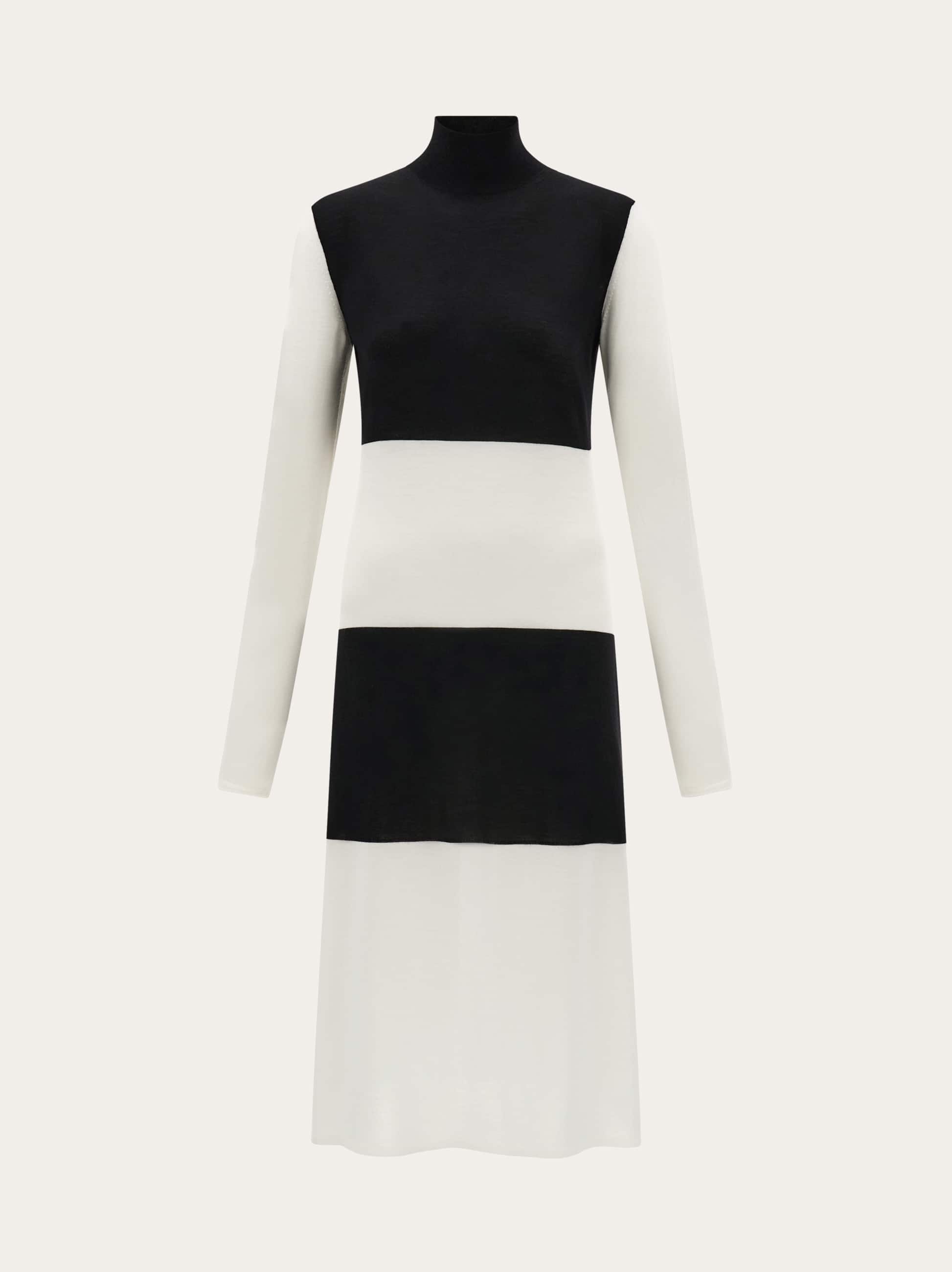 Ferragamo Donna Abito color block Bianco