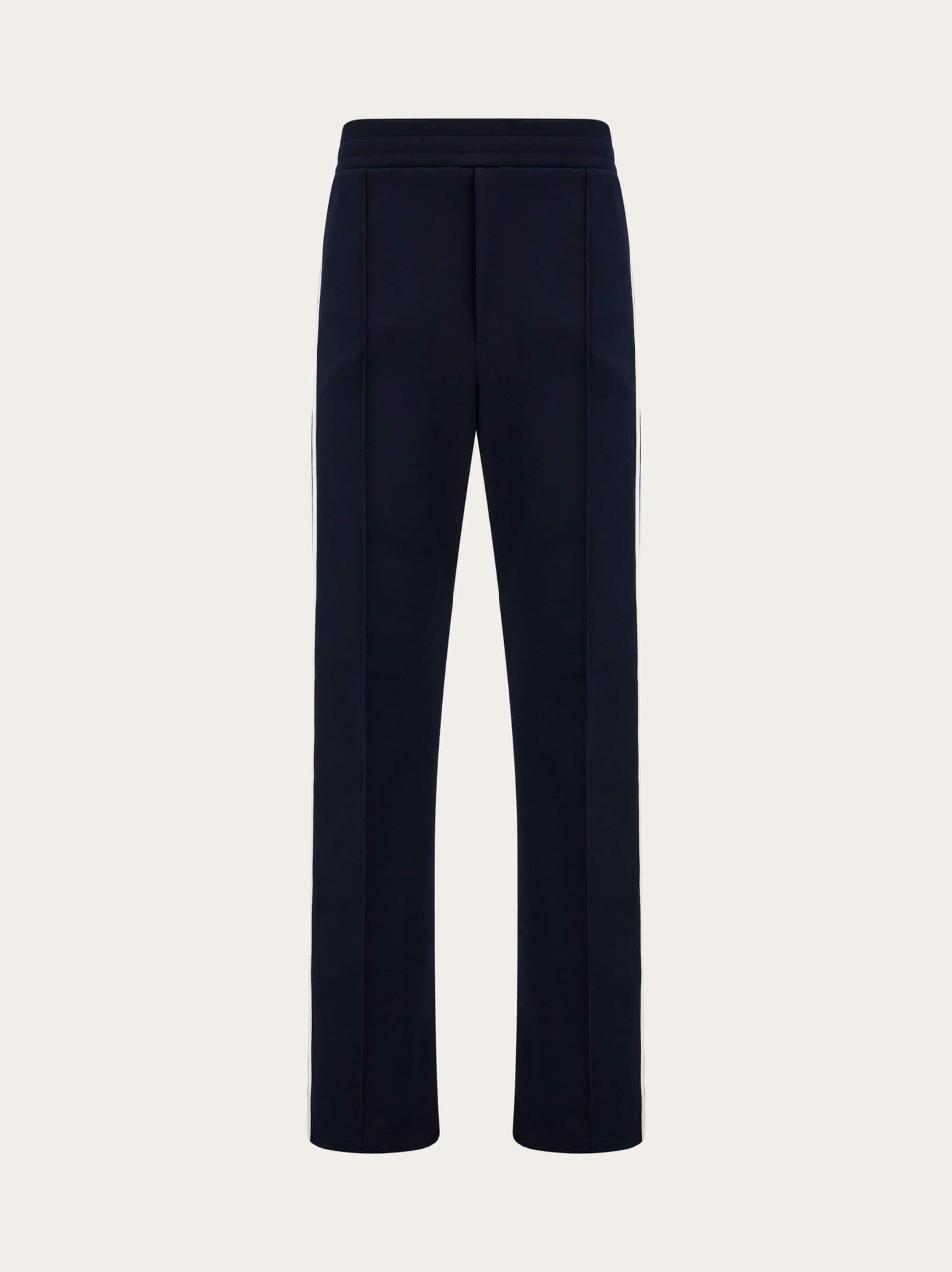 Ferragamo Stripe Pocket Trousers In Blue