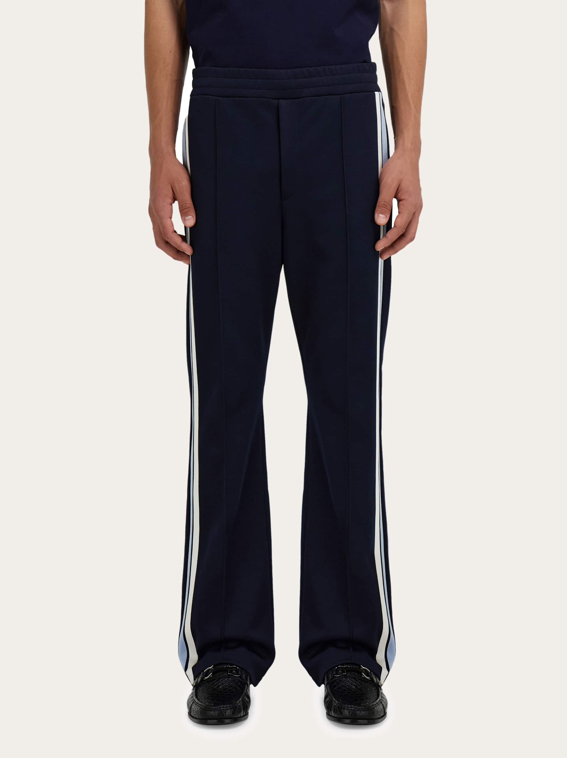 Ferragamo Stripe Pocket Trousers In Blue