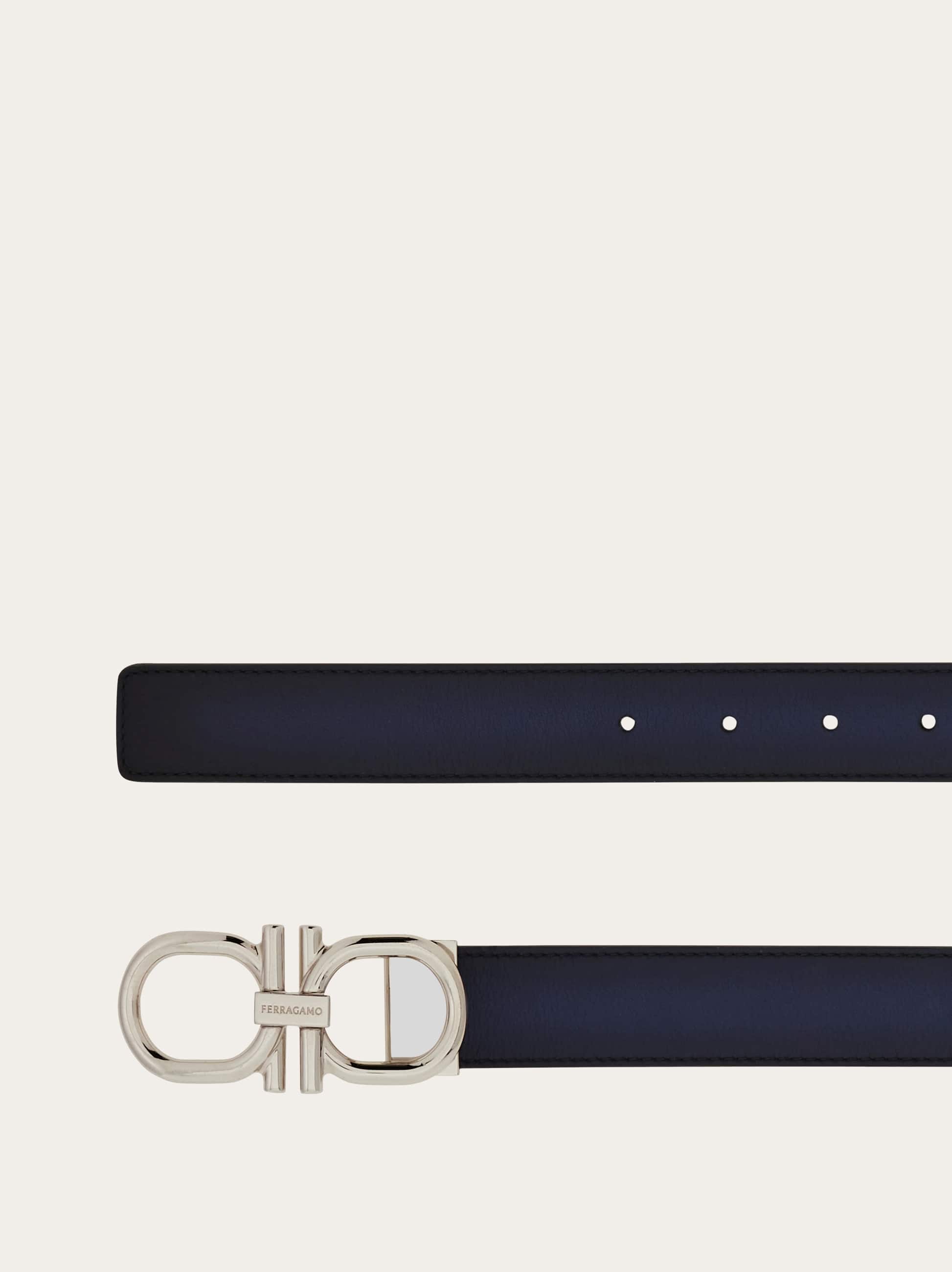  Ferragamo Herren Verstellbarer Gancini-gürtel Blau 