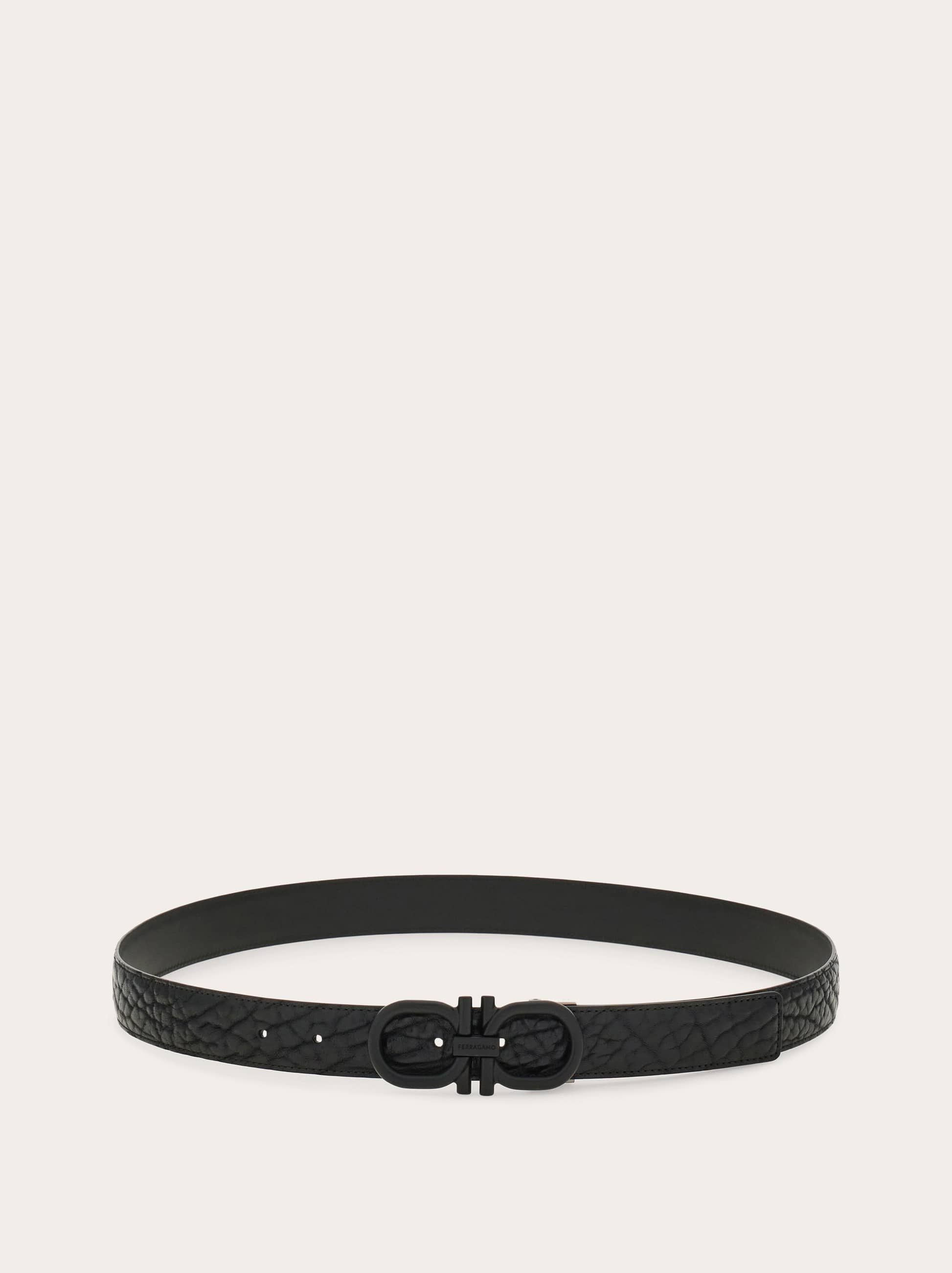 Ferragamo Herren Verstellbarer Gancini Wendegürtel Schwarz 