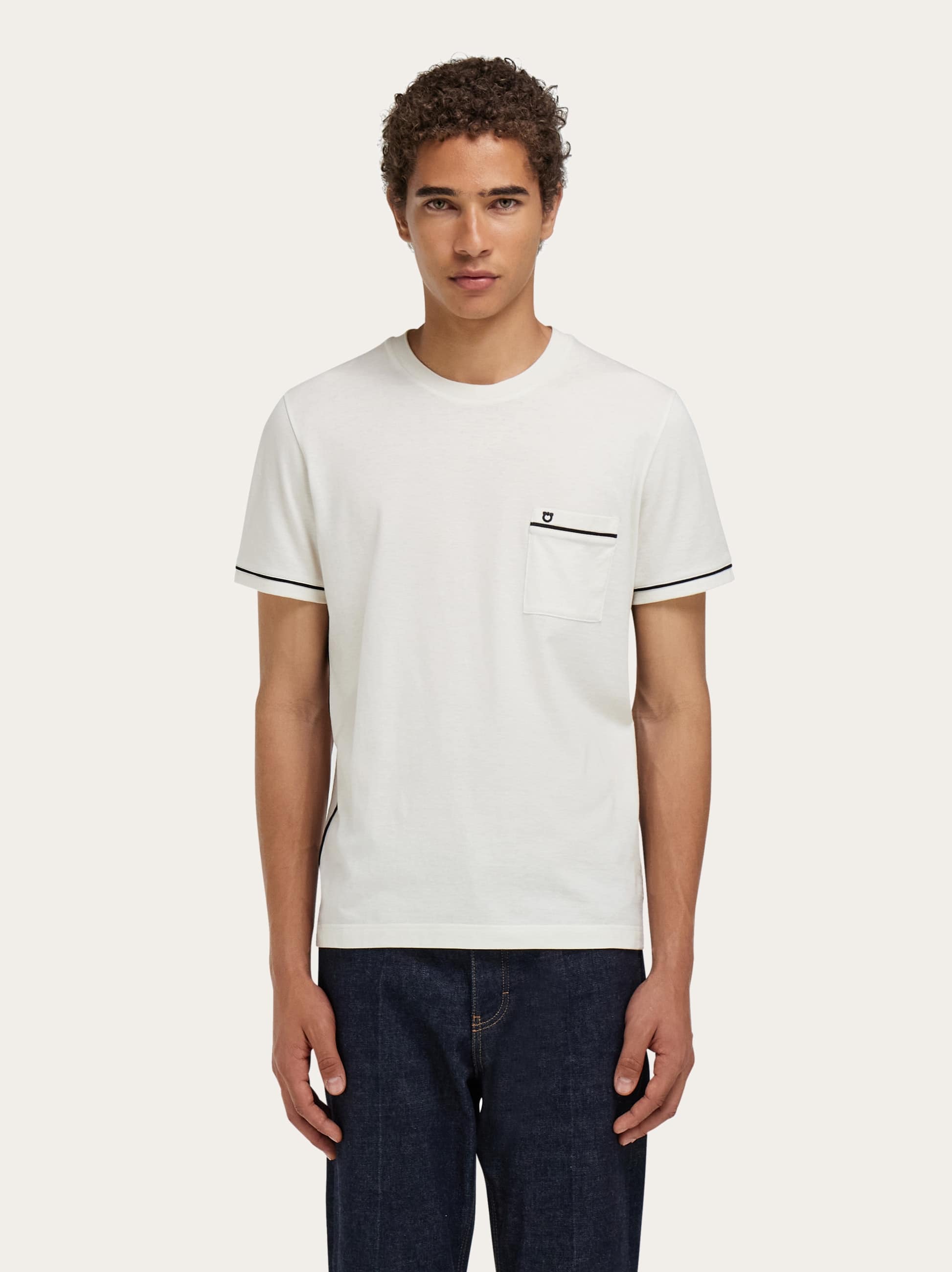  Ferragamo Herren T-shirt Mit Gancini-motiv Weiß 