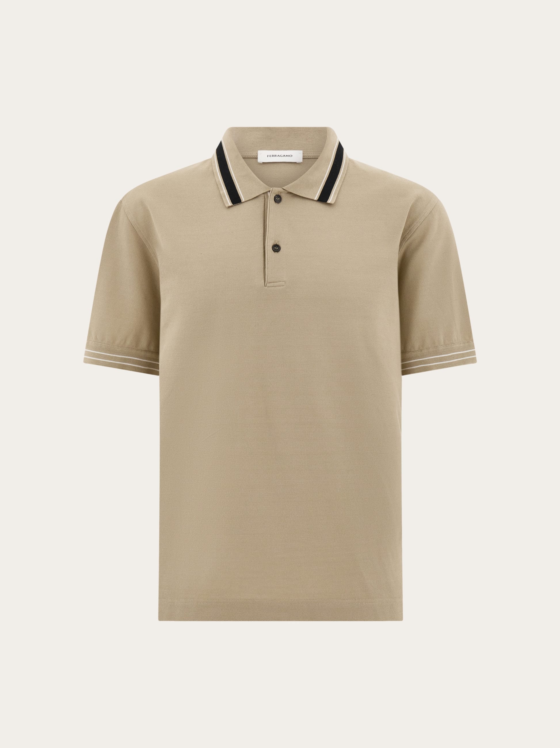Ferragamo Uomo Polo a manica corta Beige