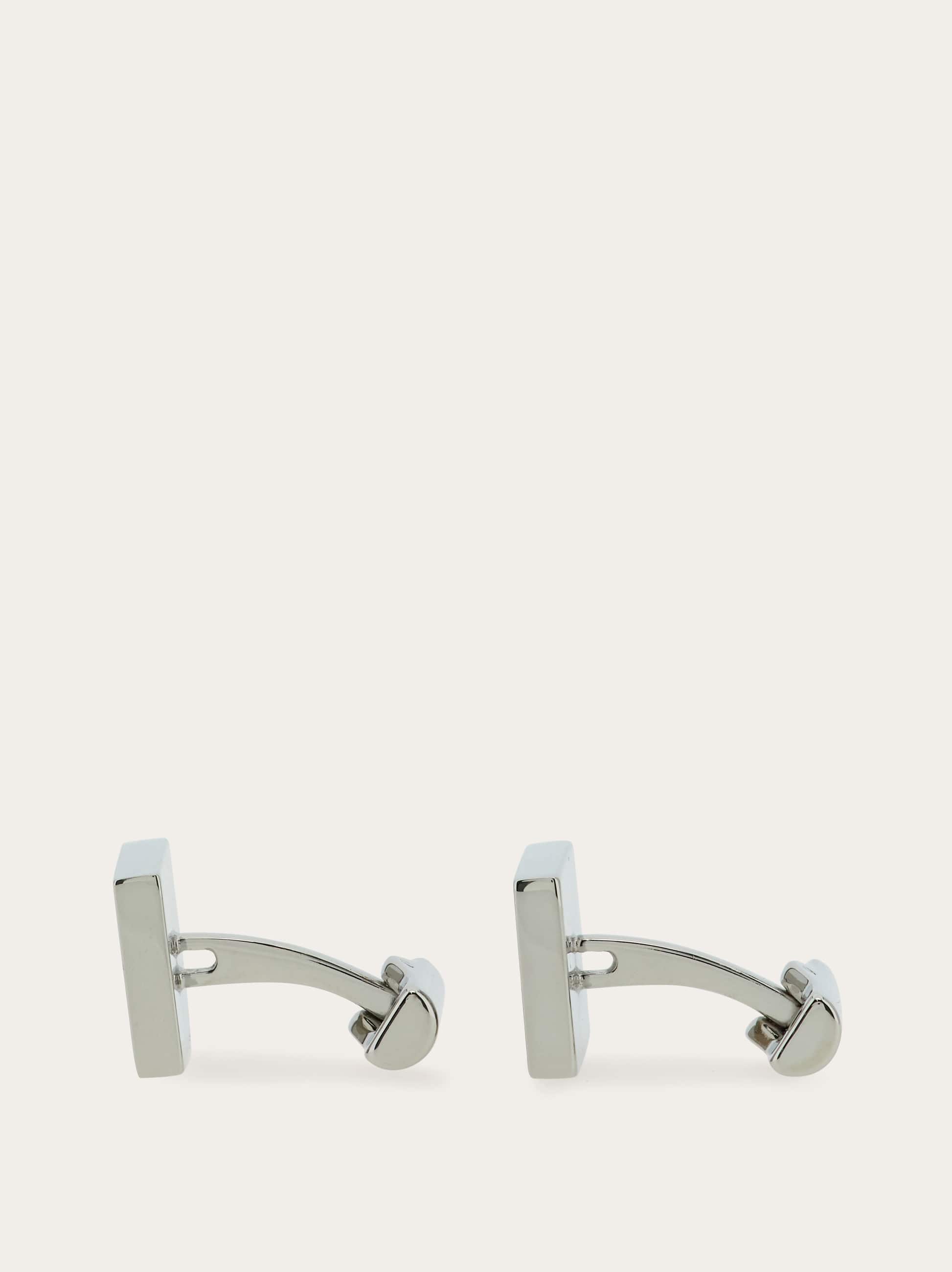 Ferragamo Monogram Cufflinks In Silver