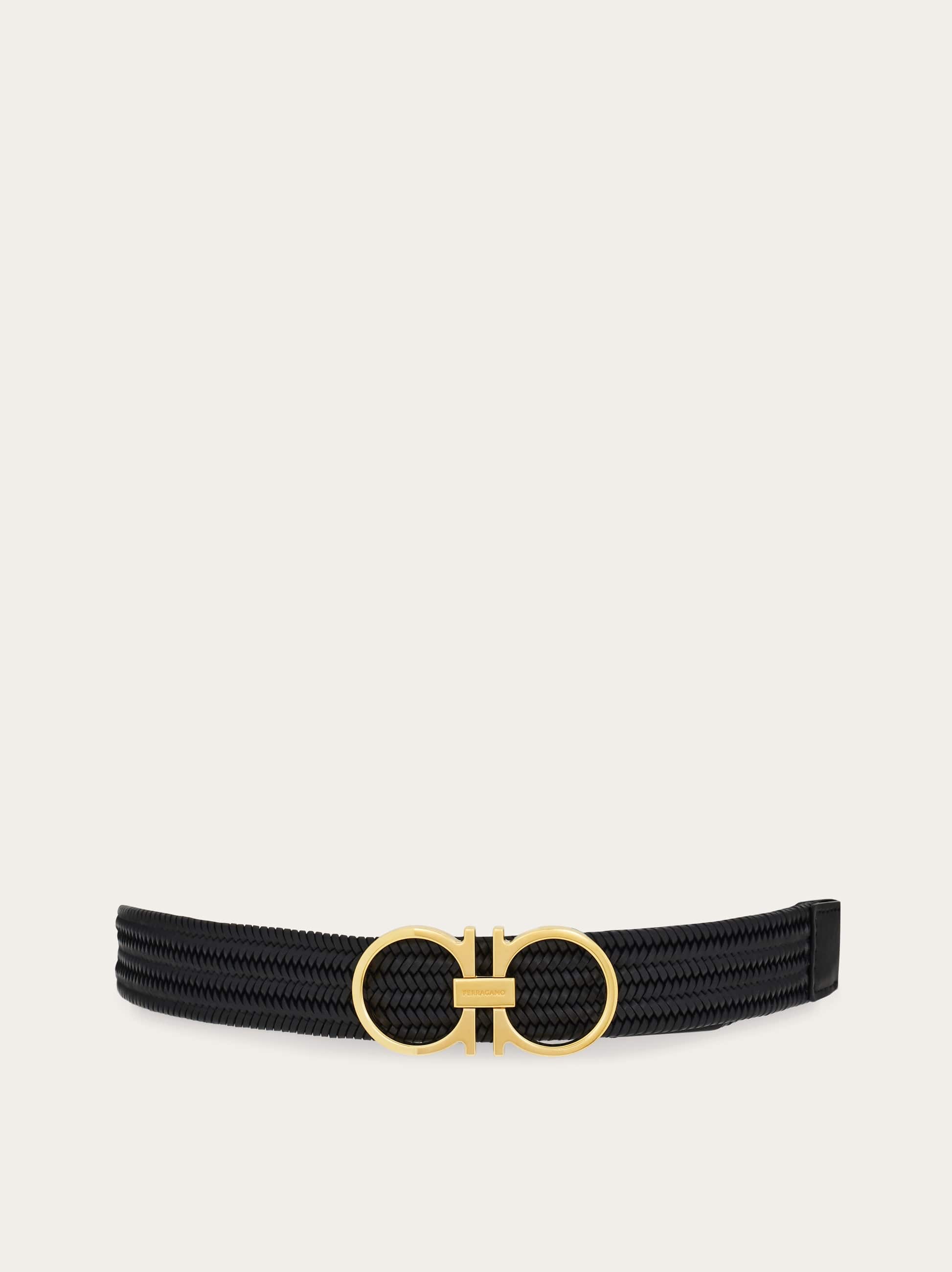 Ferragamo Uomo Cintura fissa Gancini Nero