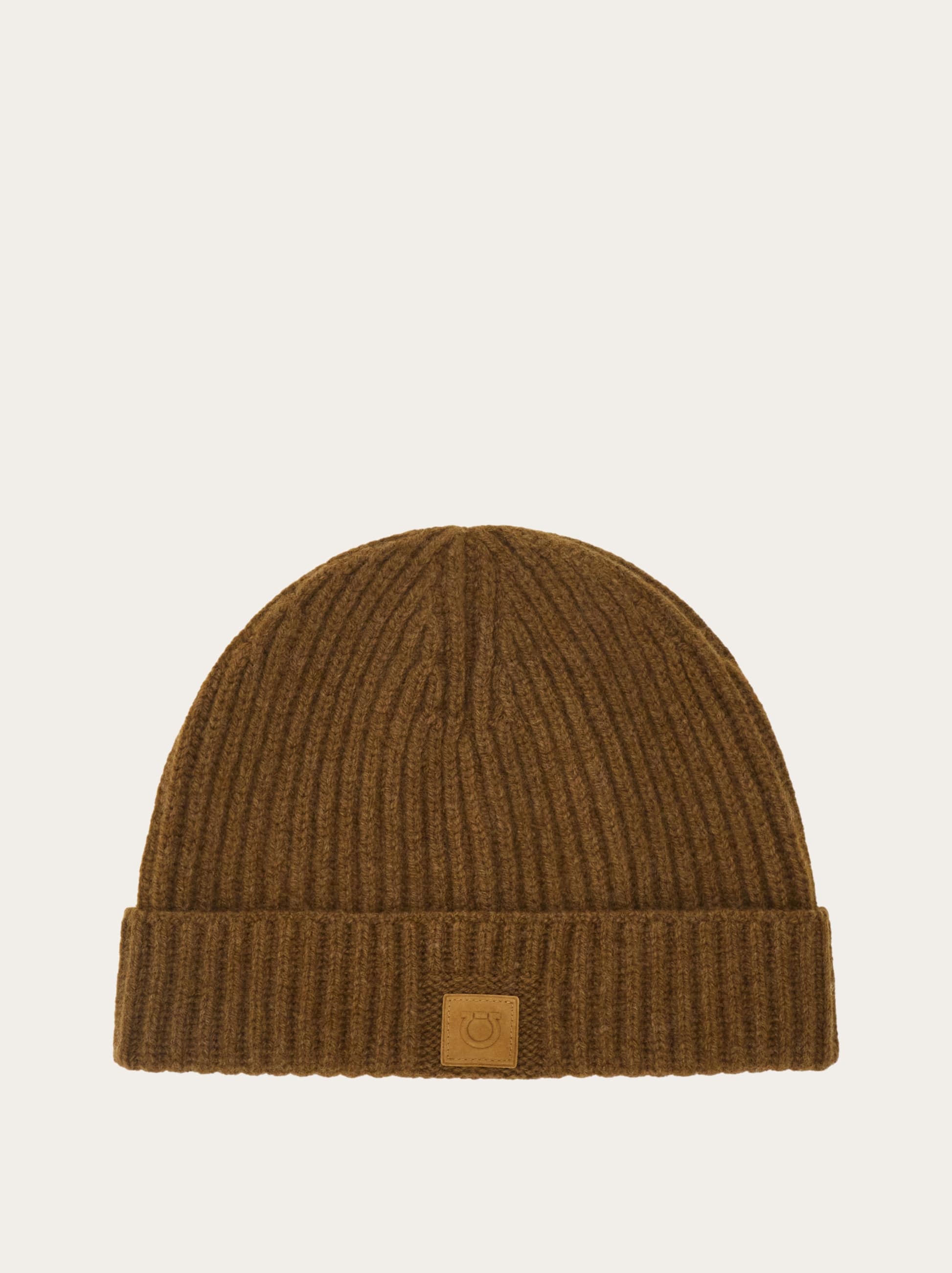 Ferragamo Knitted Beanie In Brown