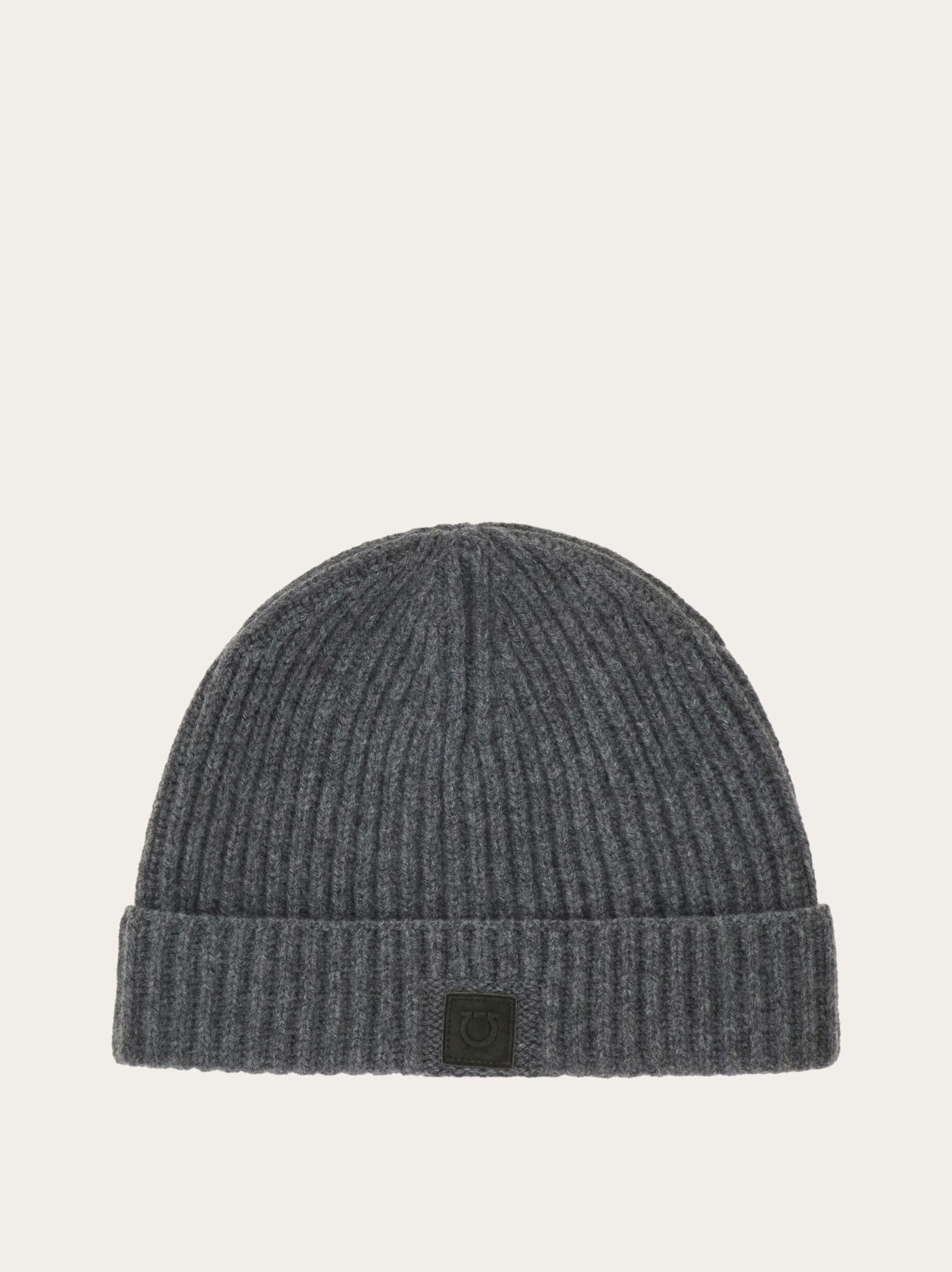 Ferragamo Knitted Beanie In Gray