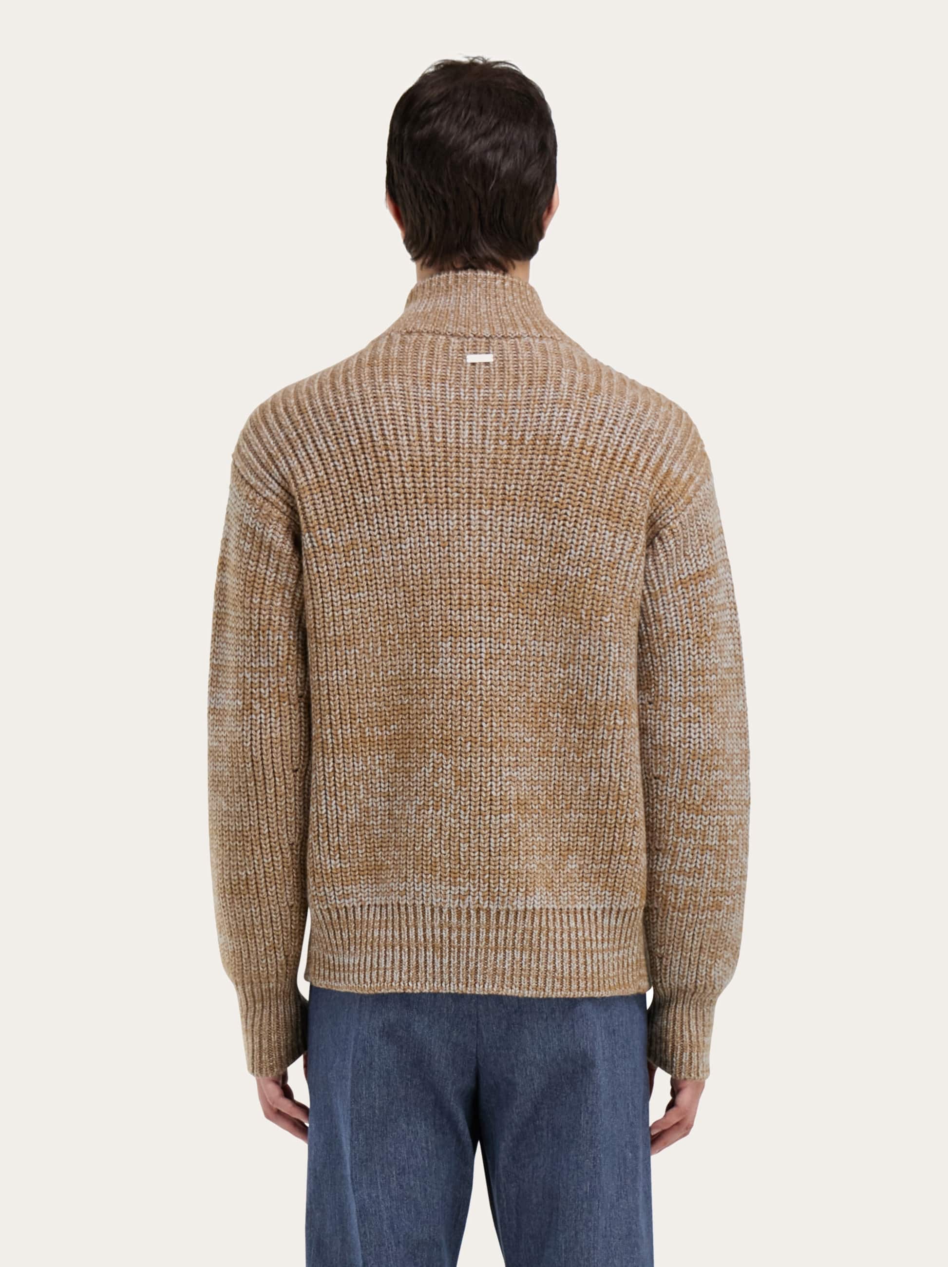  Ferragamo Herren Strickjacke Mit Reißverschluss Beige 