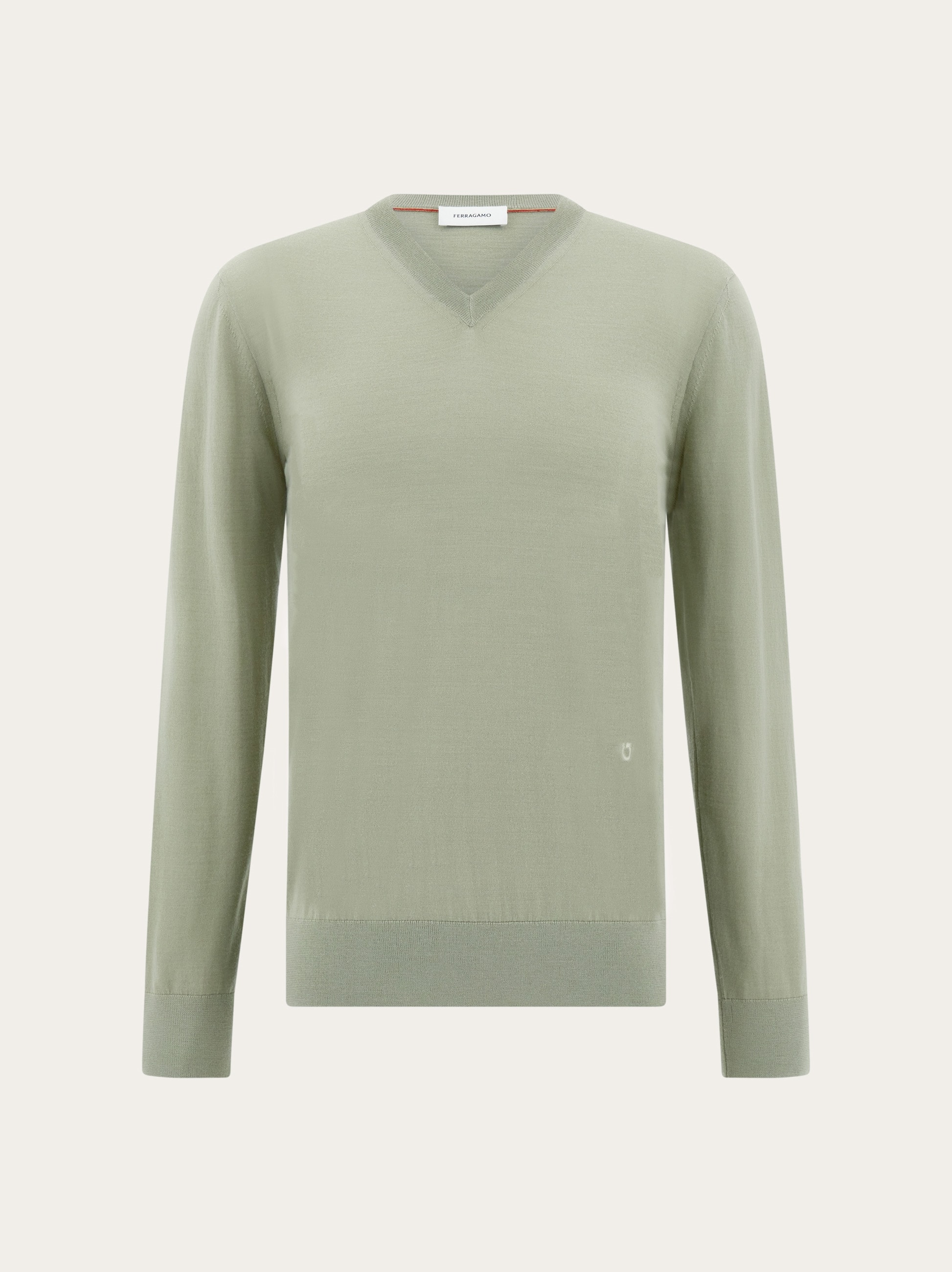 Ferragamo Uomo Maglia con scollo a V Verde