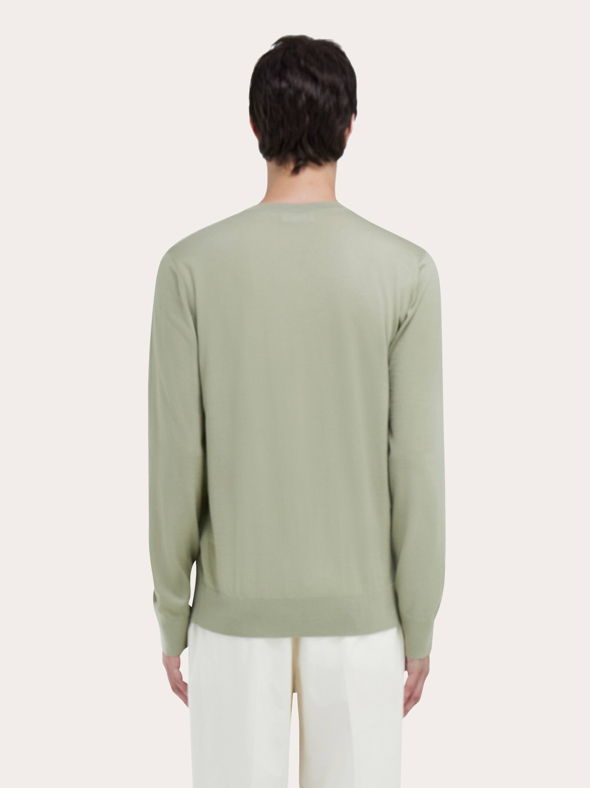  Ferragamo Herren Pullover Mit V-ausschnitt Grün 