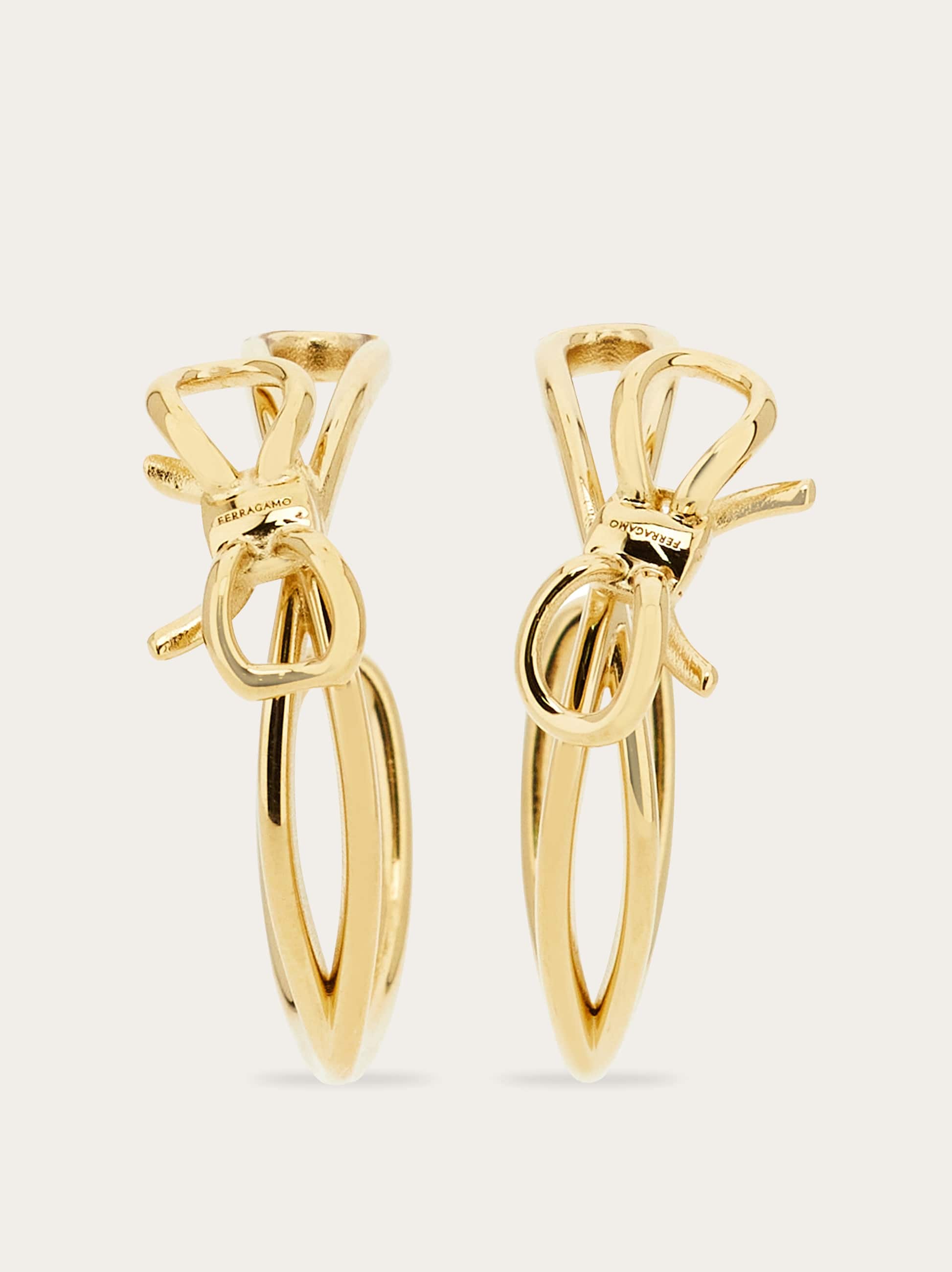 Ferragamo Earrings With Bow In Gold