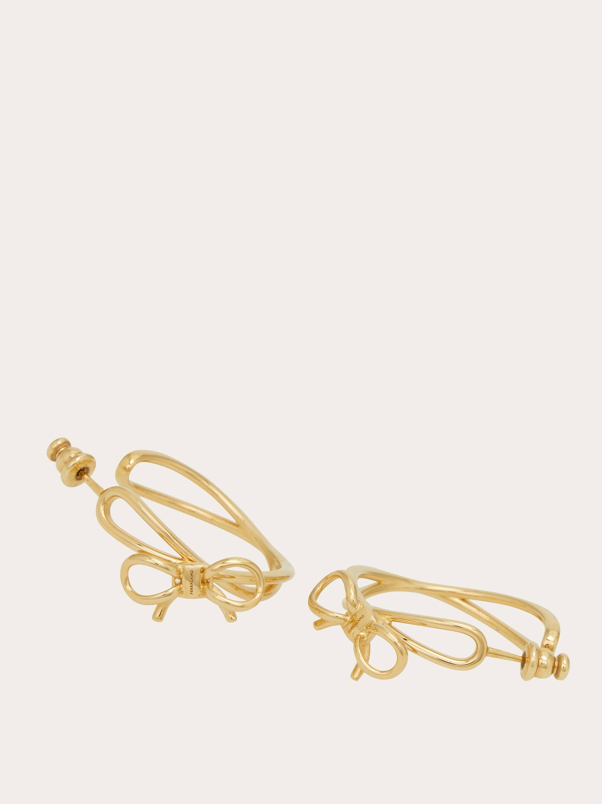 Ferragamo Earrings With Bow In Gold