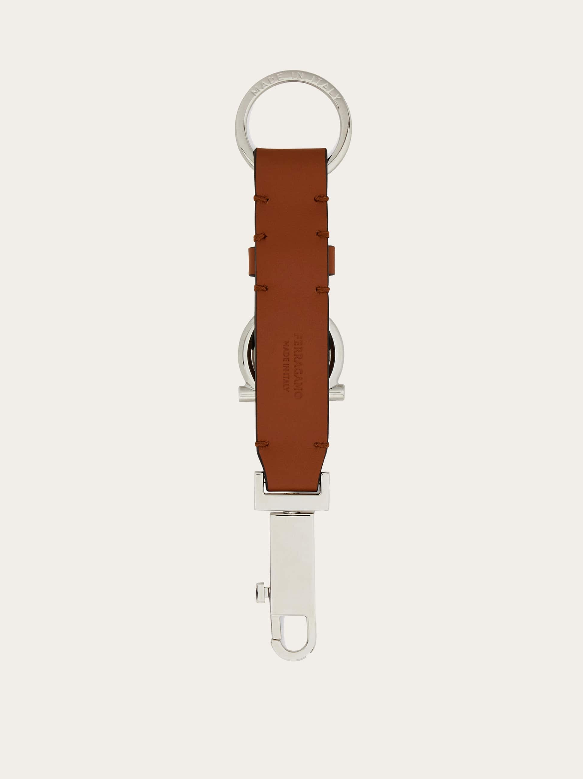  Ferragamo Men Gancini Key Ring Brown 