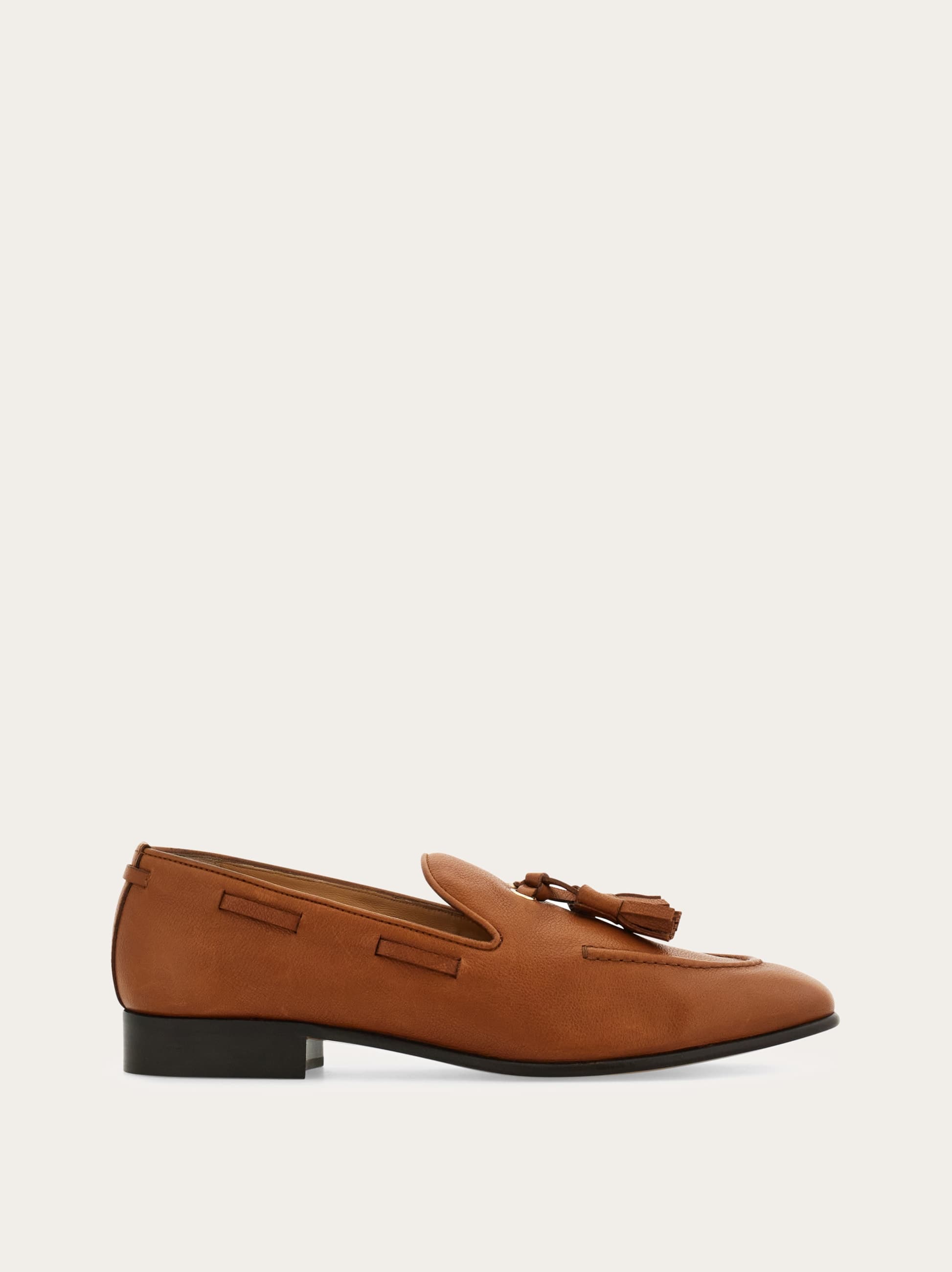 Ferragamo Loafer With Tassel Detail In Brown