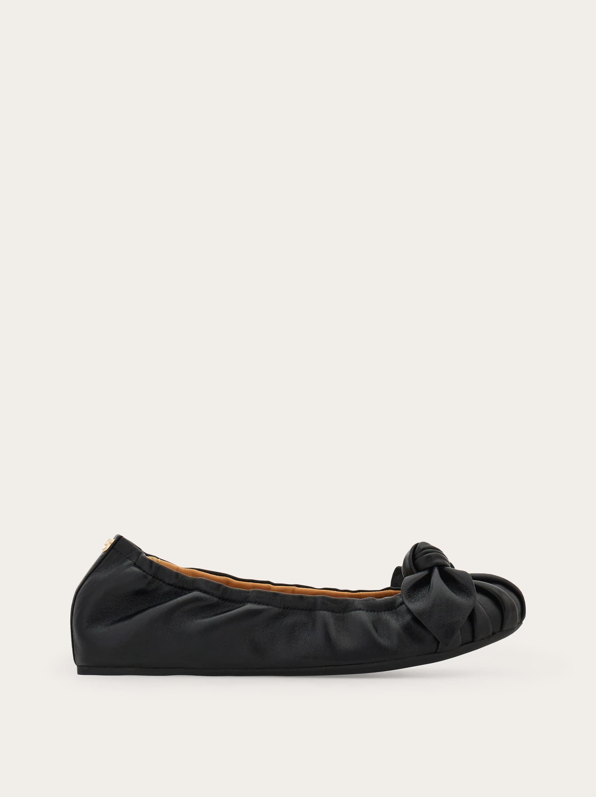 Ferragamo Donna Ballerina con fiocco Nero Taglia 35.5
