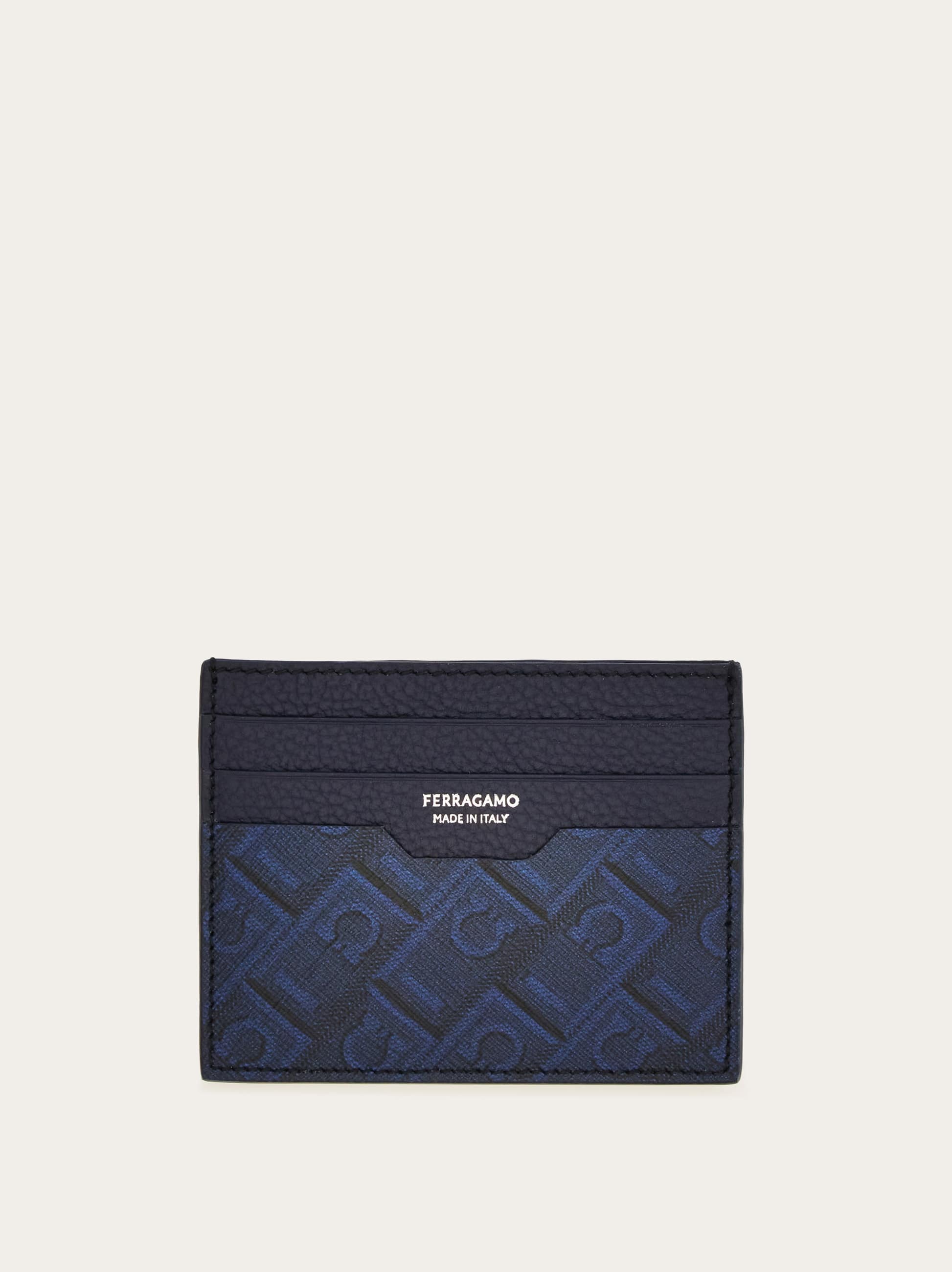 Ferragamo Uomo Porta carte di credito Ferragamo Monogram Blu
