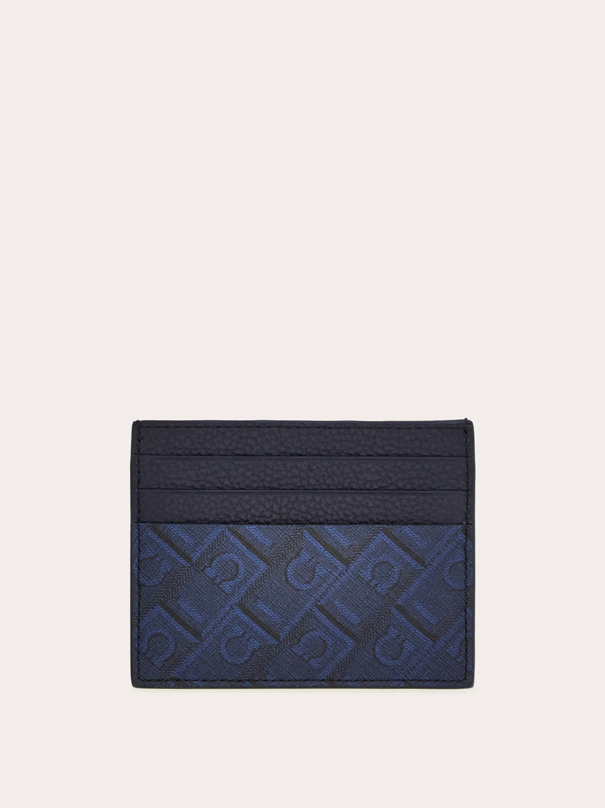  Ferragamo Herren Kreditkartenetui Ferragamo Monogram Blau 