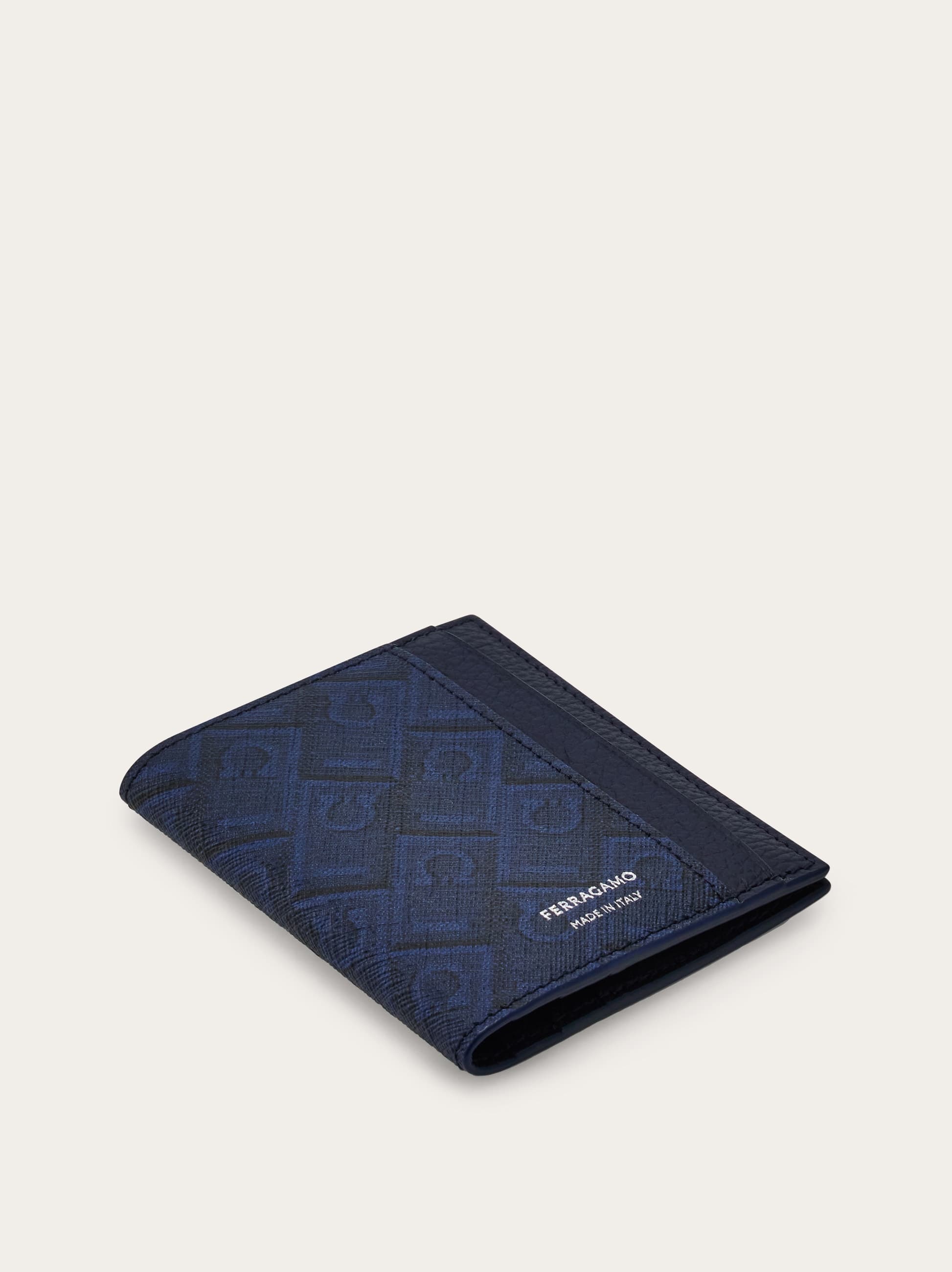  Ferragamo Herren Kreditkartenetui Ferragamo Monogram Blau 