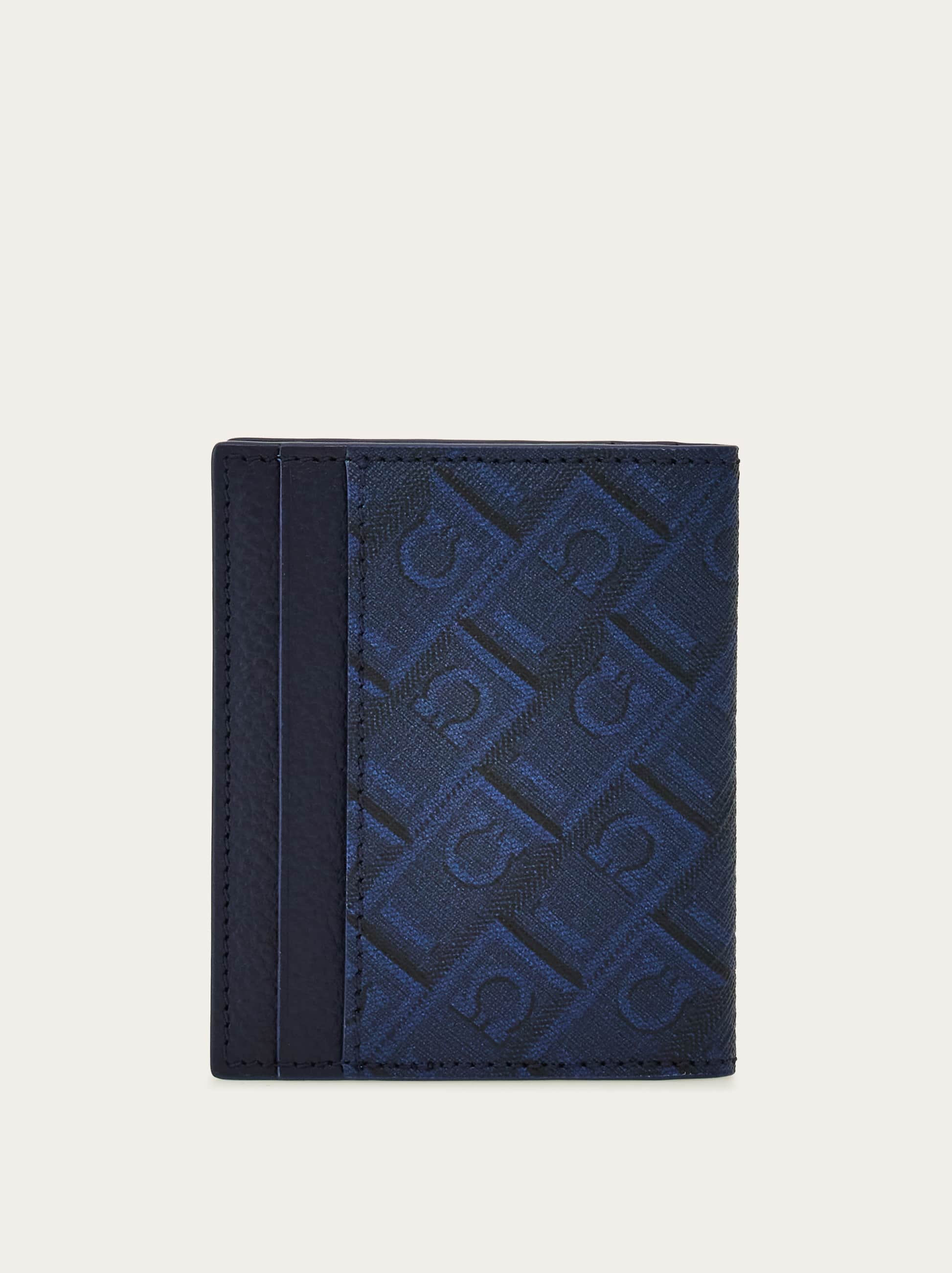  Ferragamo Herren Kreditkartenetui Ferragamo Monogram Blau 