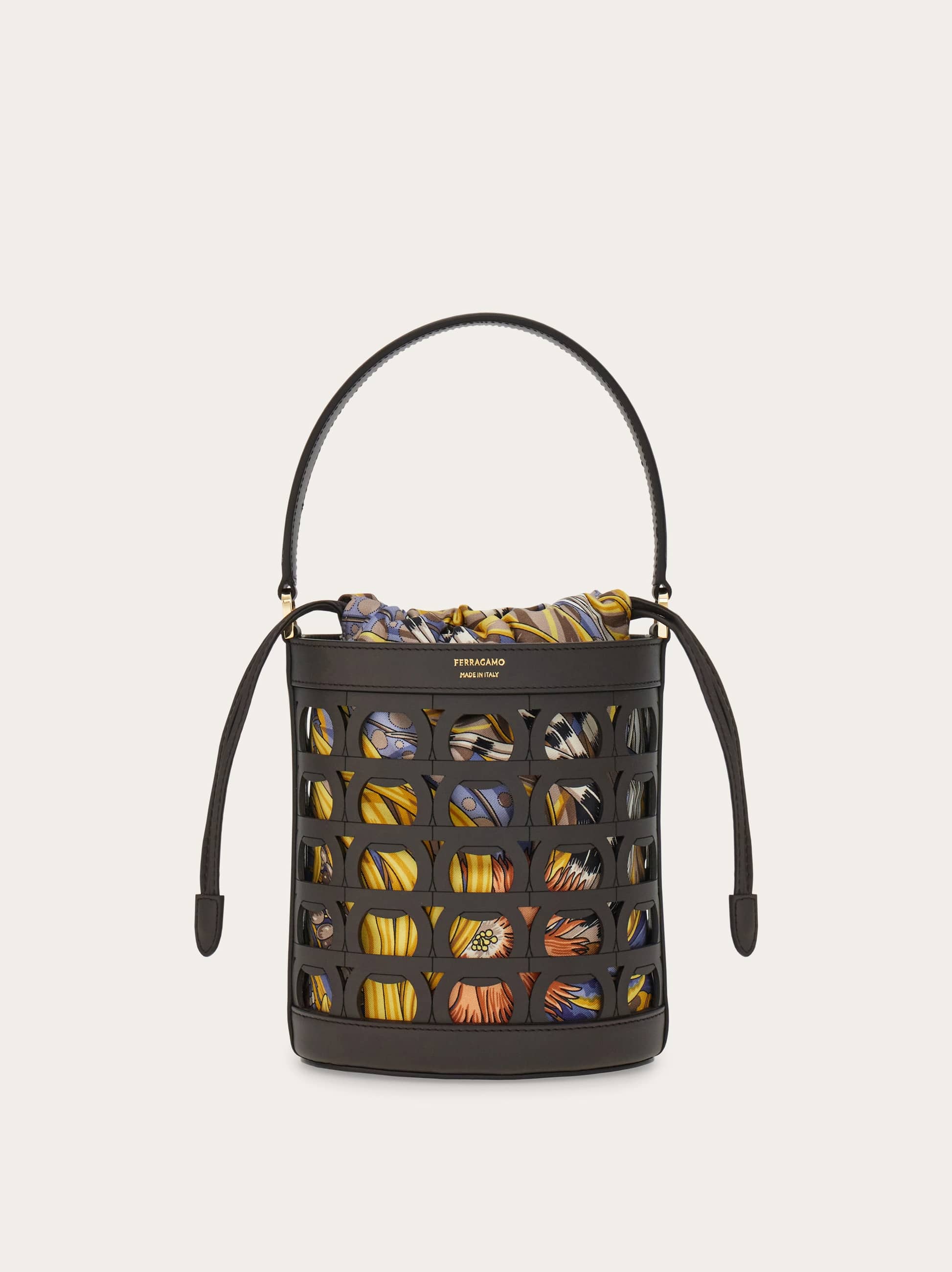 Ferragamo Women's Brown Gancini Bucket Bag (Xs)