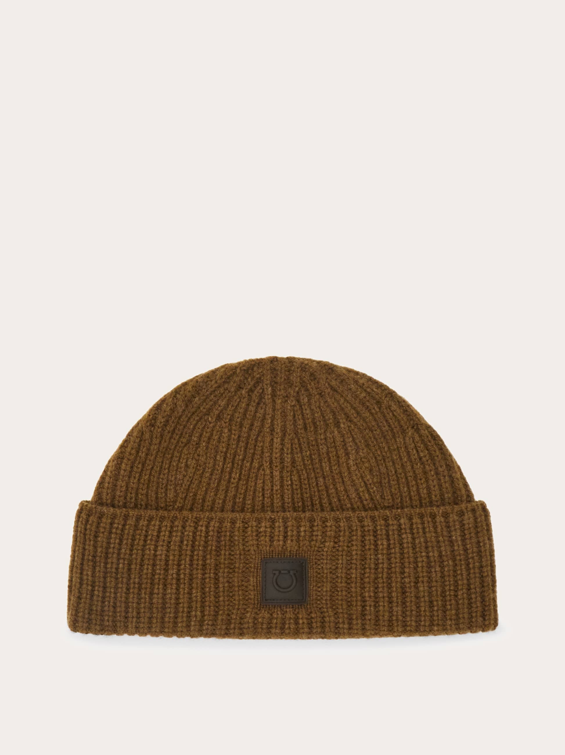 Ferragamo Uomo Beanie in maglia Marrone