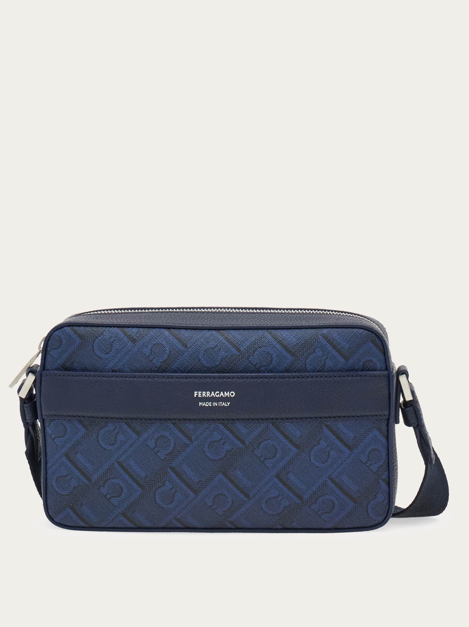 Ferragamo Monogram Crossbody Bag In Blue